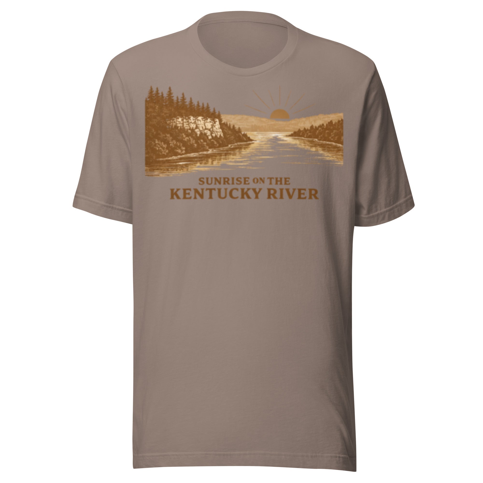 Sunrise Kentucky River Shirt | Minimal Two Tone Bluff Design | Classic - Bluegrass Elite Apparel LLC