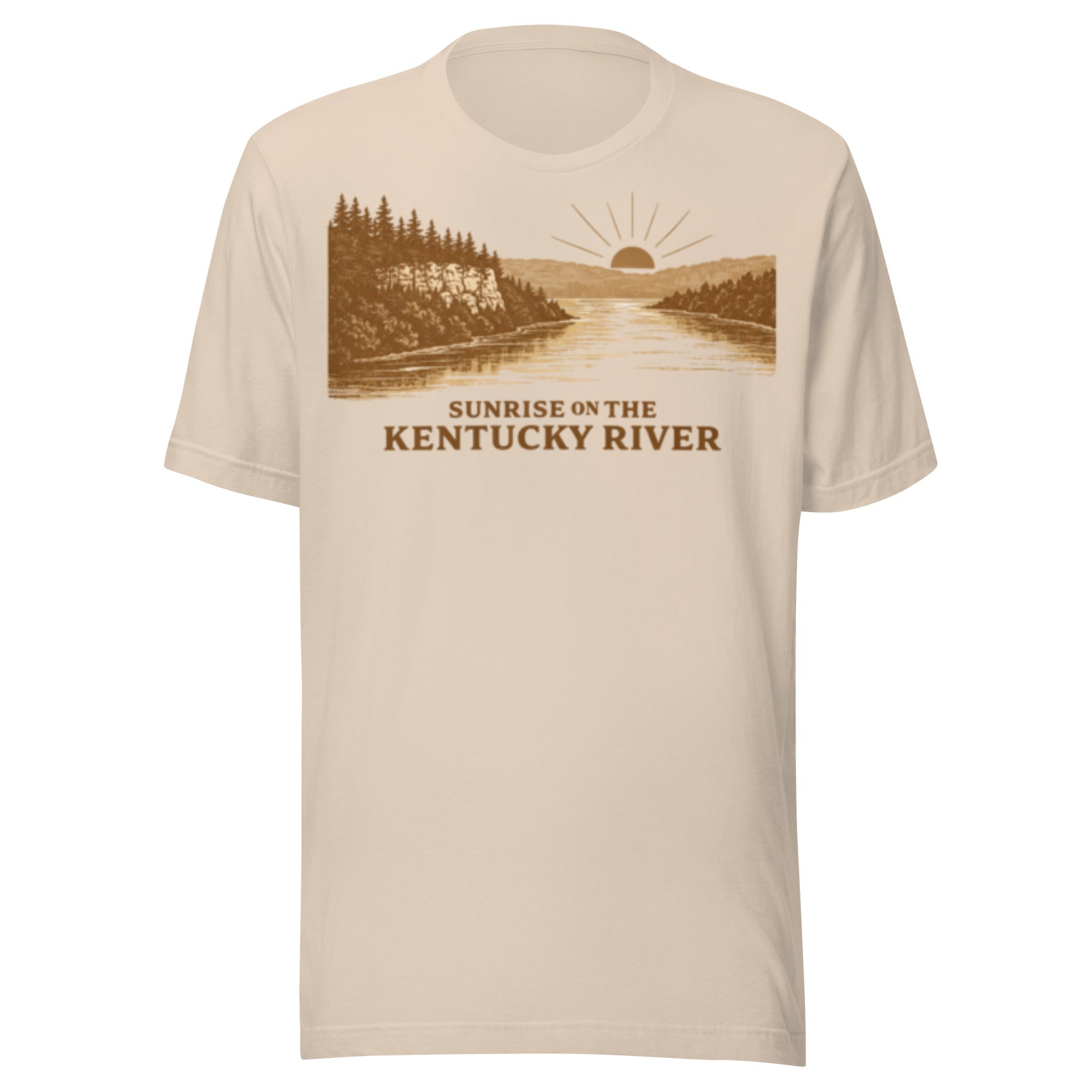 Sunrise Kentucky River Shirt | Minimal Two Tone Bluff Design | Classic - Bluegrass Elite Apparel LLC