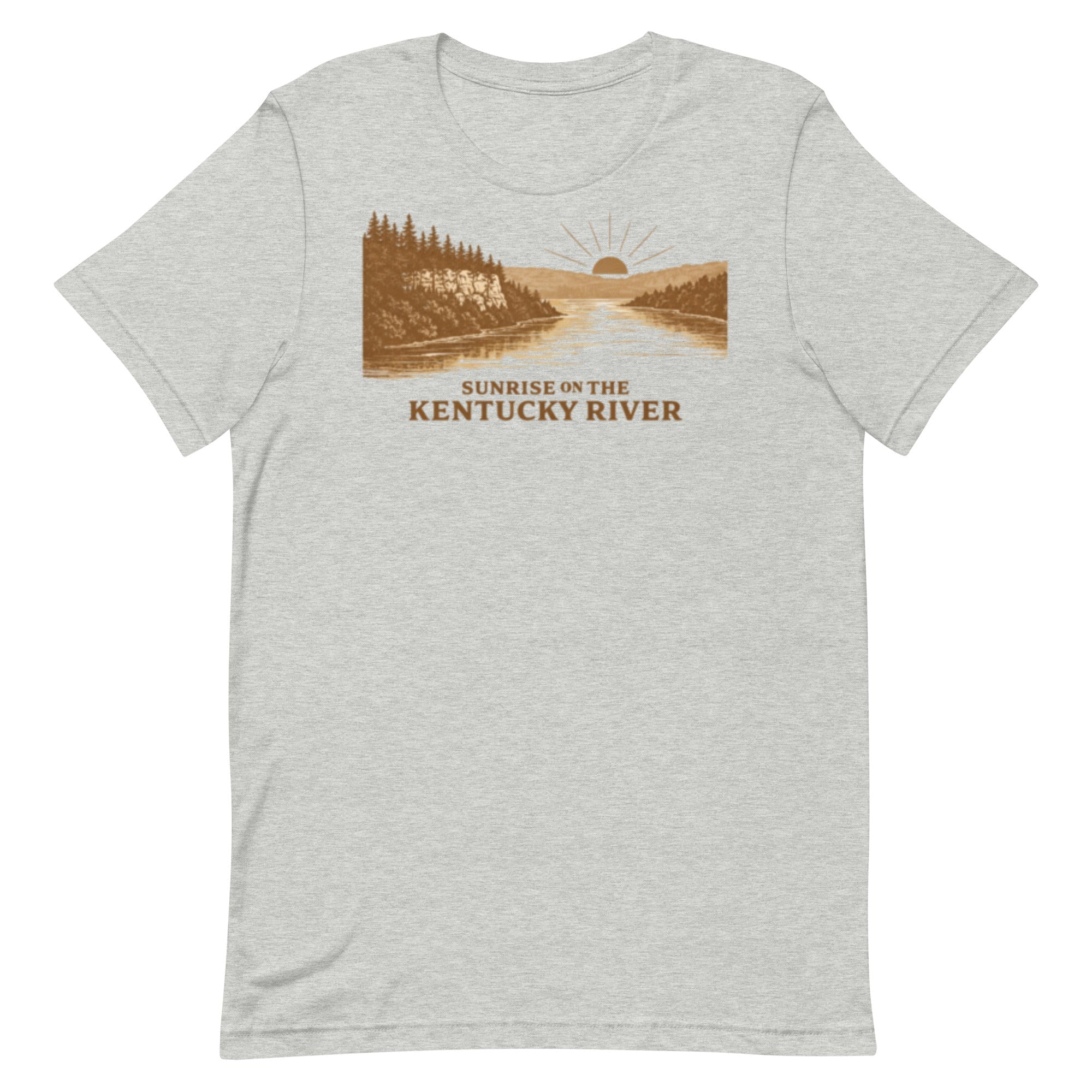 Sunrise Kentucky River Shirt | Minimal Two Tone Bluff Design | Classic - Bluegrass Elite Apparel LLC
