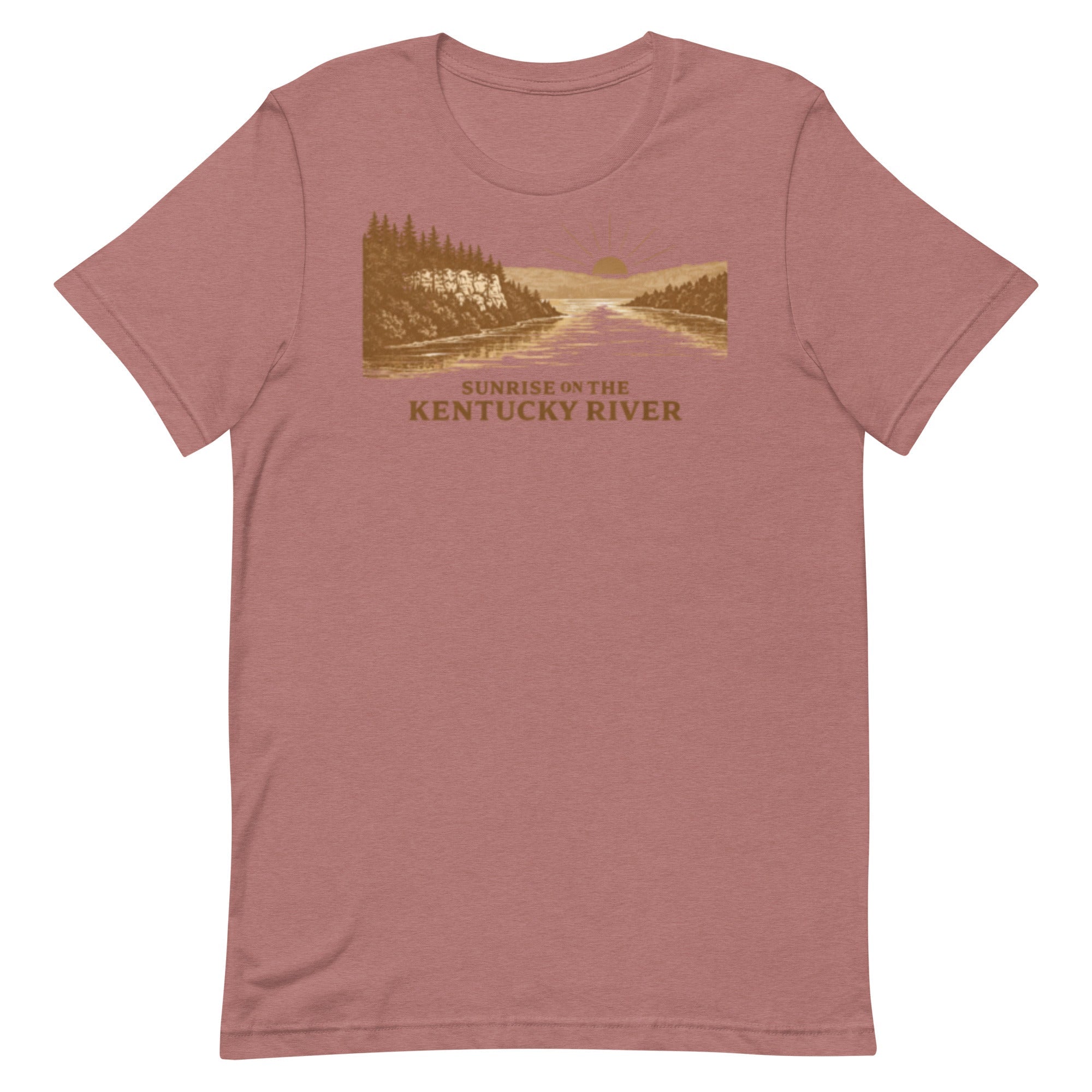 Sunrise Kentucky River Shirt | Minimal Two Tone Bluff Design | Classic - Bluegrass Elite Apparel LLC