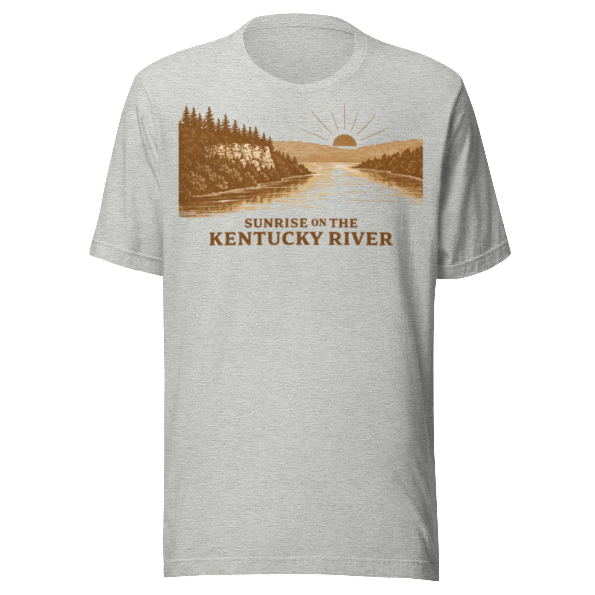 Sunrise Kentucky River Shirt | Minimal Two Tone Bluff Design | Classic - Bluegrass Elite Apparel LLC
