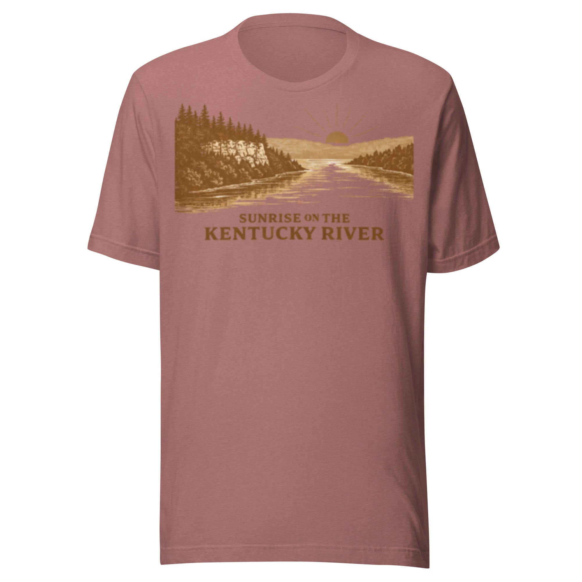 Sunrise Kentucky River Shirt | Minimal Two Tone Bluff Design | Classic - Bluegrass Elite Apparel LLC