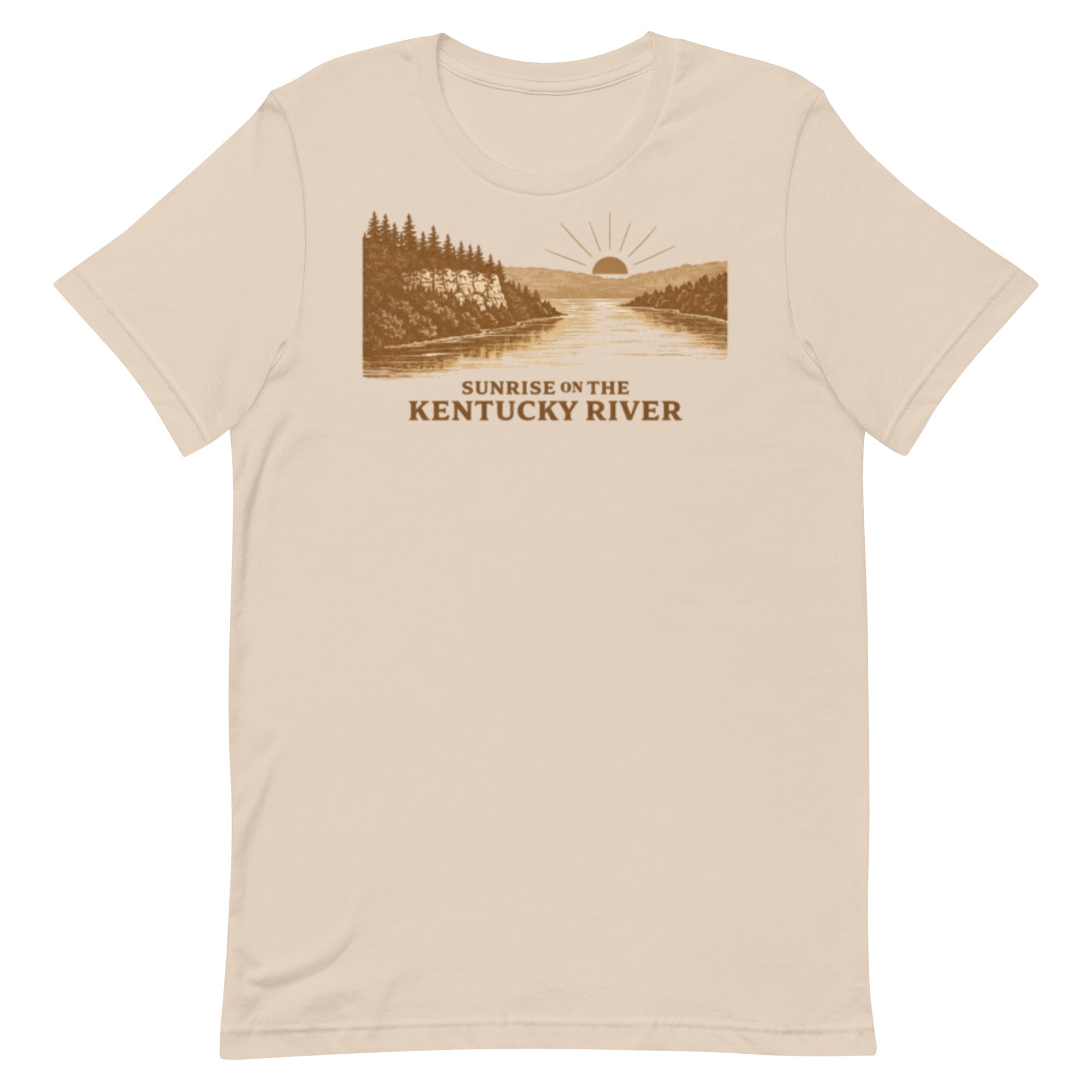 Sunrise Kentucky River Shirt | Minimal Two Tone Bluff Design | Classic - Bluegrass Elite Apparel LLC