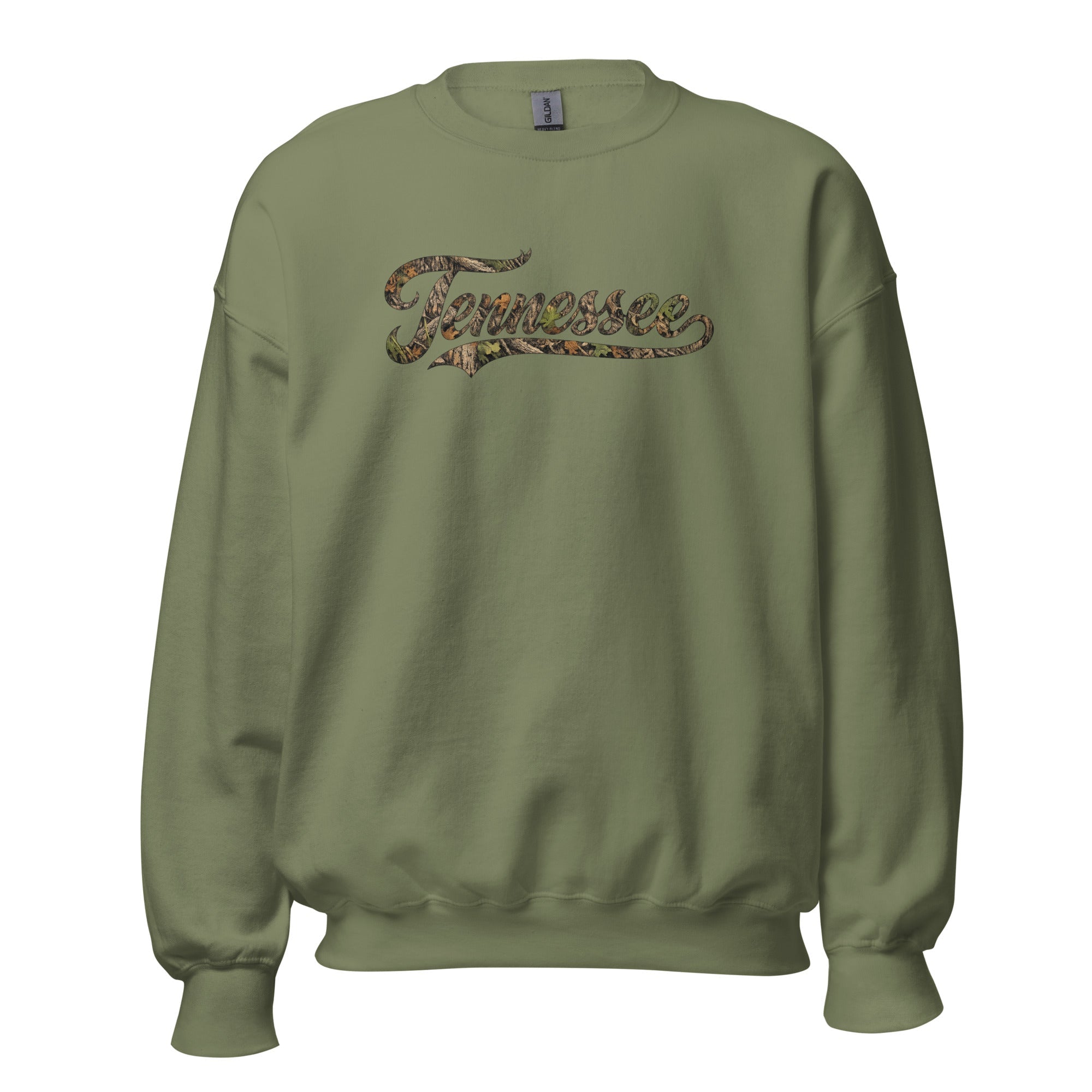 Tennessee Camo Sweatshirt | Script Mossy Design | Unisex Fit - Bluegrass Elite Apparel LLC