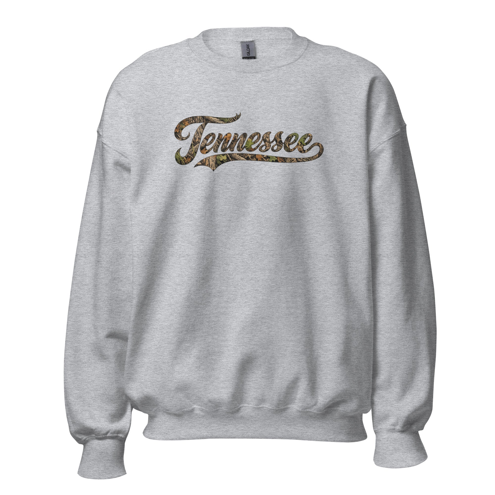 Tennessee Camo Sweatshirt | Script Mossy Design | Unisex Fit - Bluegrass Elite Apparel LLC