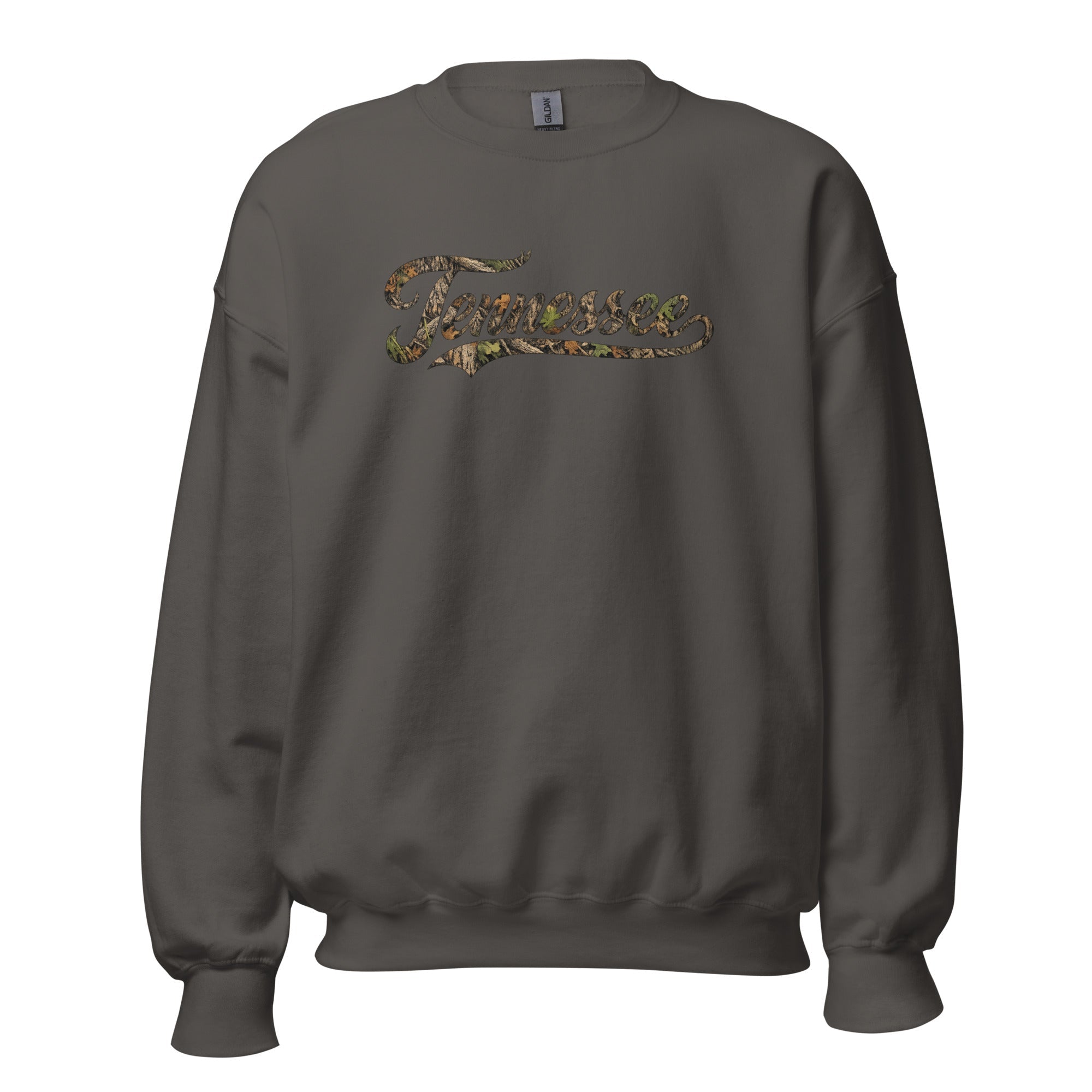 Tennessee Camo Sweatshirt | Script Mossy Design | Unisex Fit - Bluegrass Elite Apparel LLC