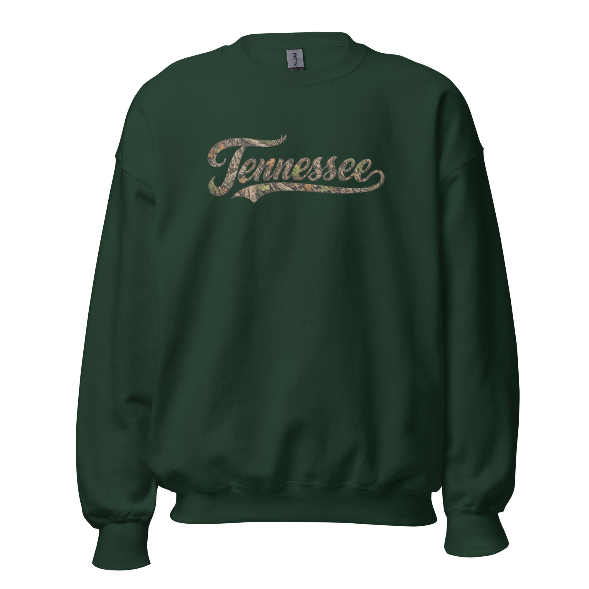 Tennessee Camo Sweatshirt | Script Mossy Design | Unisex Fit - Bluegrass Elite Apparel LLC