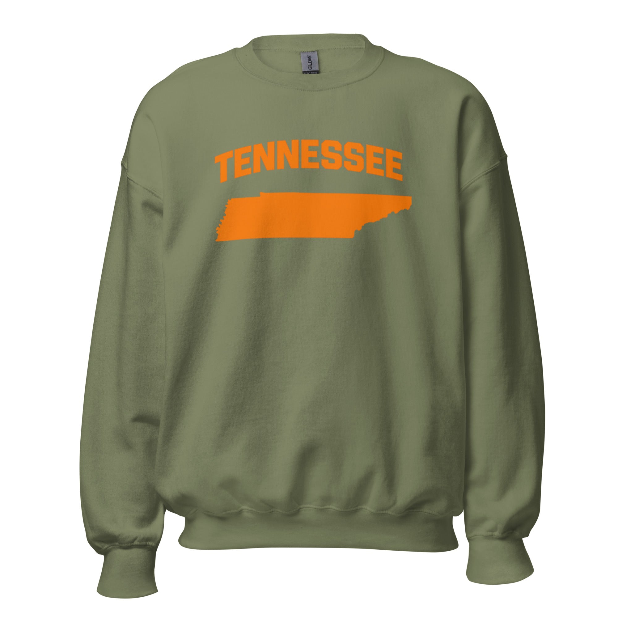 Tennessee Crewneck Sweatshirt | Bold Orange State Design - Bluegrass Elite Apparel LLC