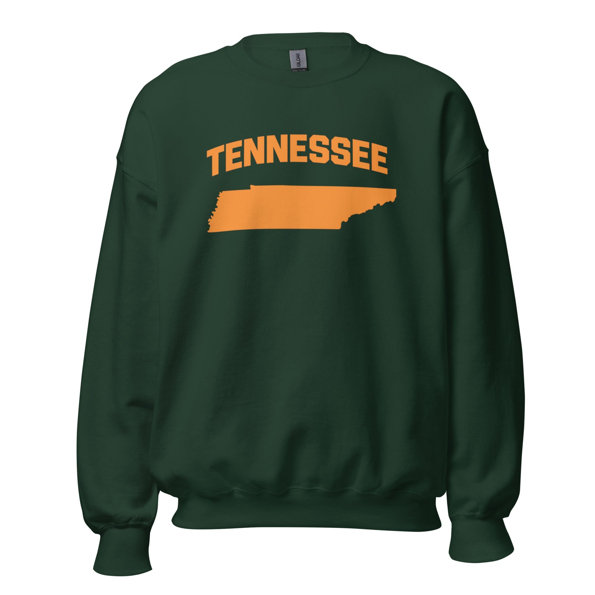 Tennessee Crewneck Sweatshirt | Bold Orange State Design - Bluegrass Elite Apparel LLC