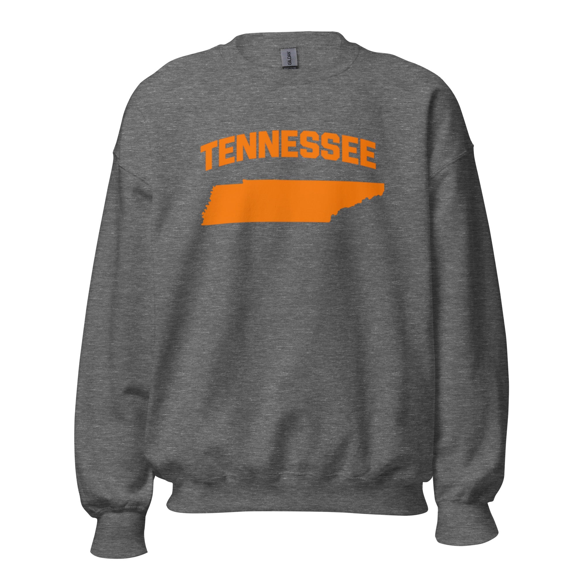 Tennessee Crewneck Sweatshirt | Bold Orange State Design - Bluegrass Elite Apparel LLC