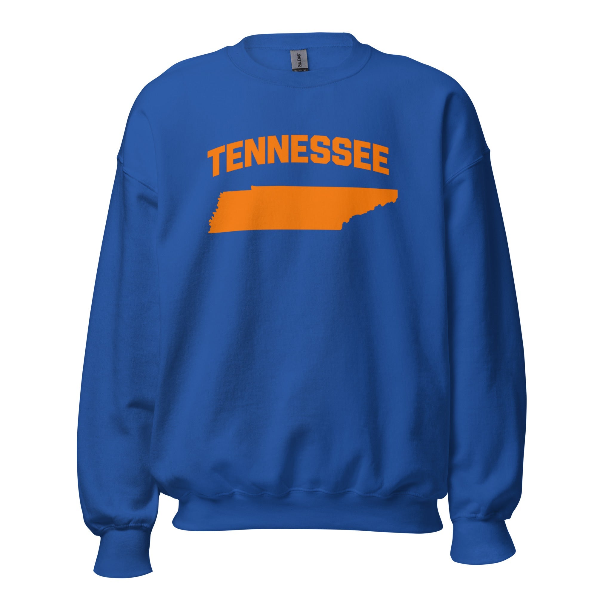 Tennessee Crewneck Sweatshirt | Bold Orange State Design - Bluegrass Elite Apparel LLC