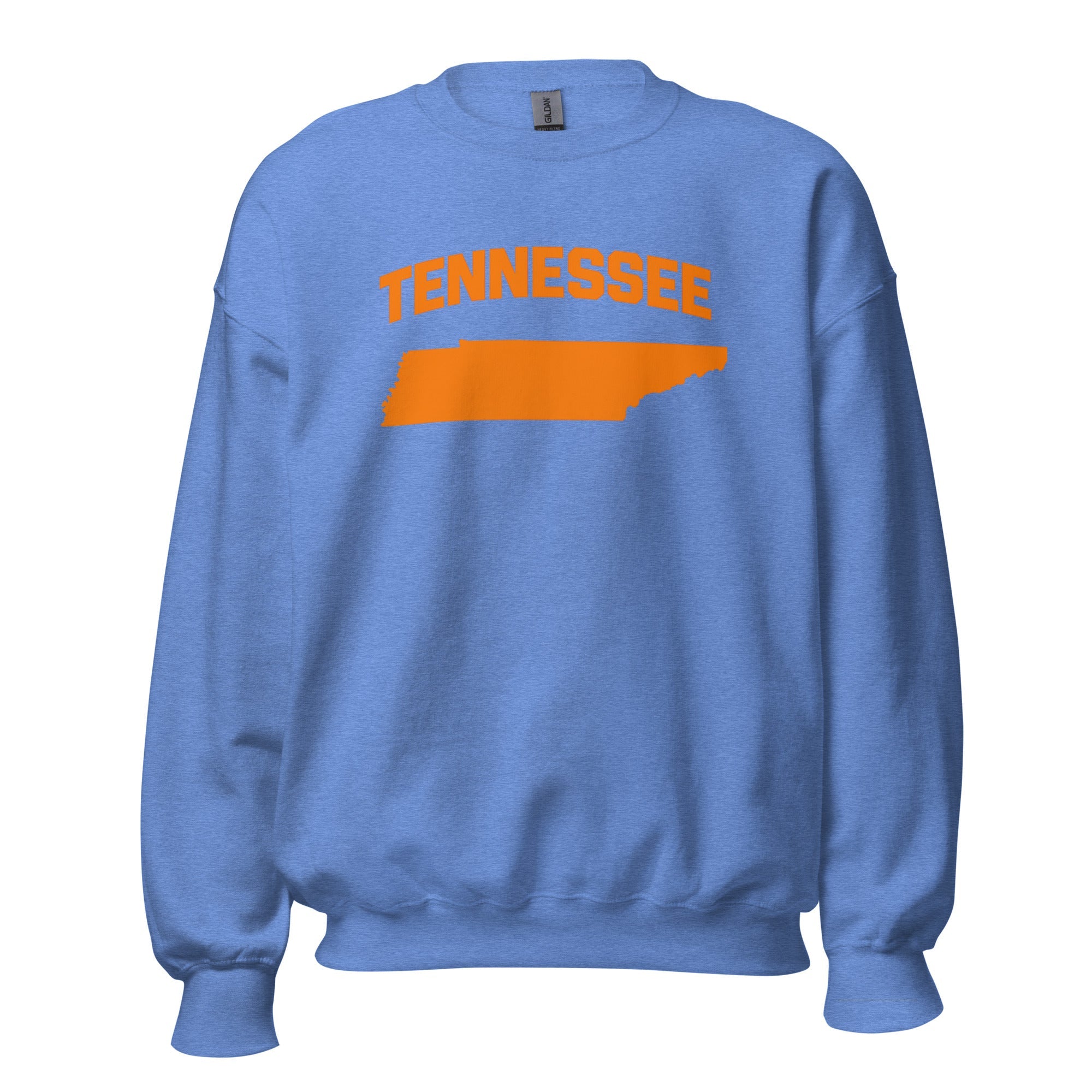 Tennessee Crewneck Sweatshirt | Bold Orange State Design - Bluegrass Elite Apparel LLC