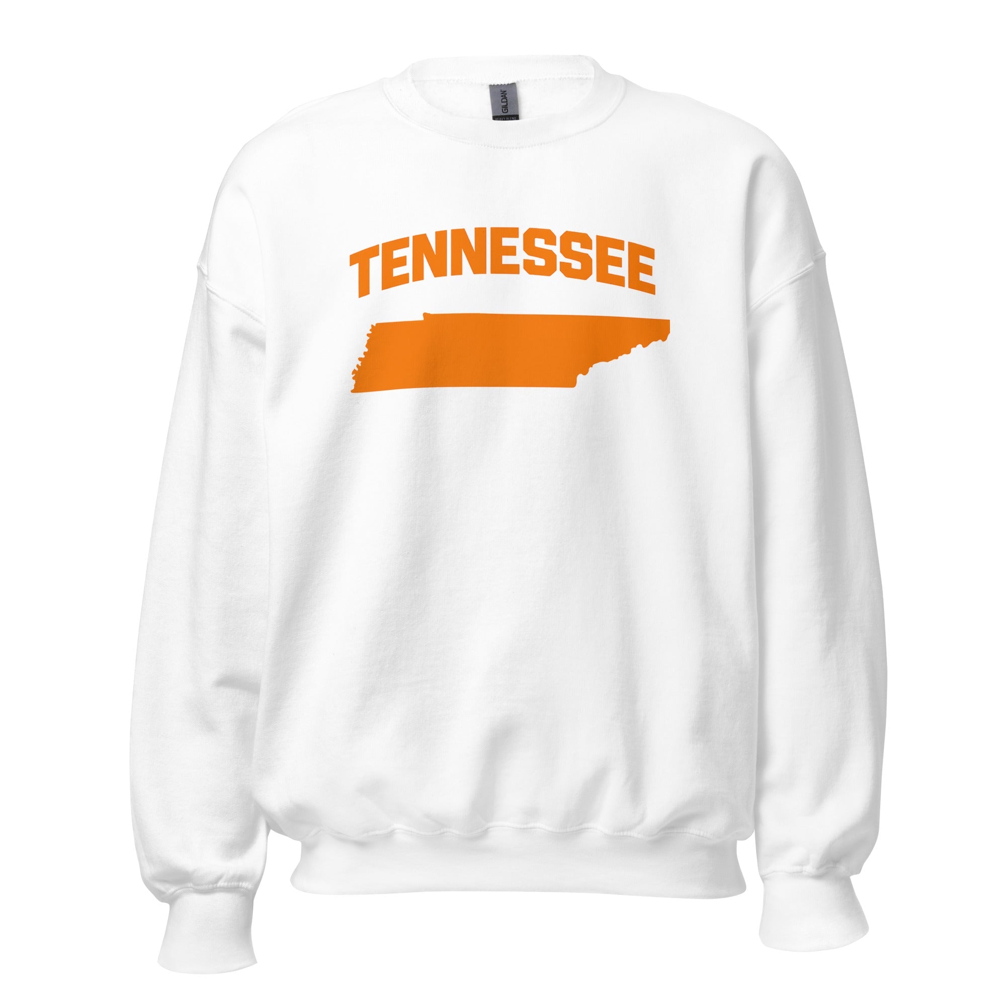 Tennessee Crewneck Sweatshirt | Bold Orange State Design - Bluegrass Elite Apparel LLC