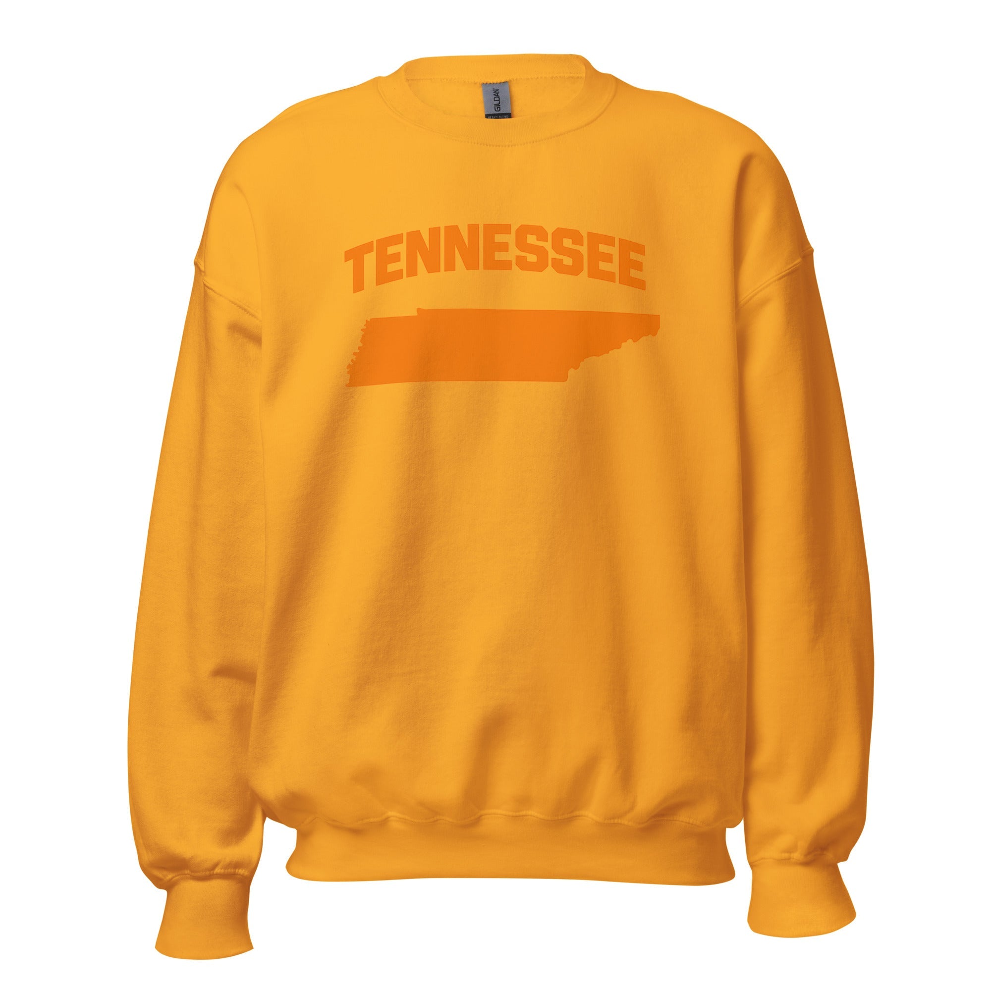 Tennessee Crewneck Sweatshirt | Bold Orange State Design - Bluegrass Elite Apparel LLC