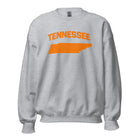 Tennessee Crewneck Sweatshirt | Bold Orange State Design - Bluegrass Elite Apparel LLC