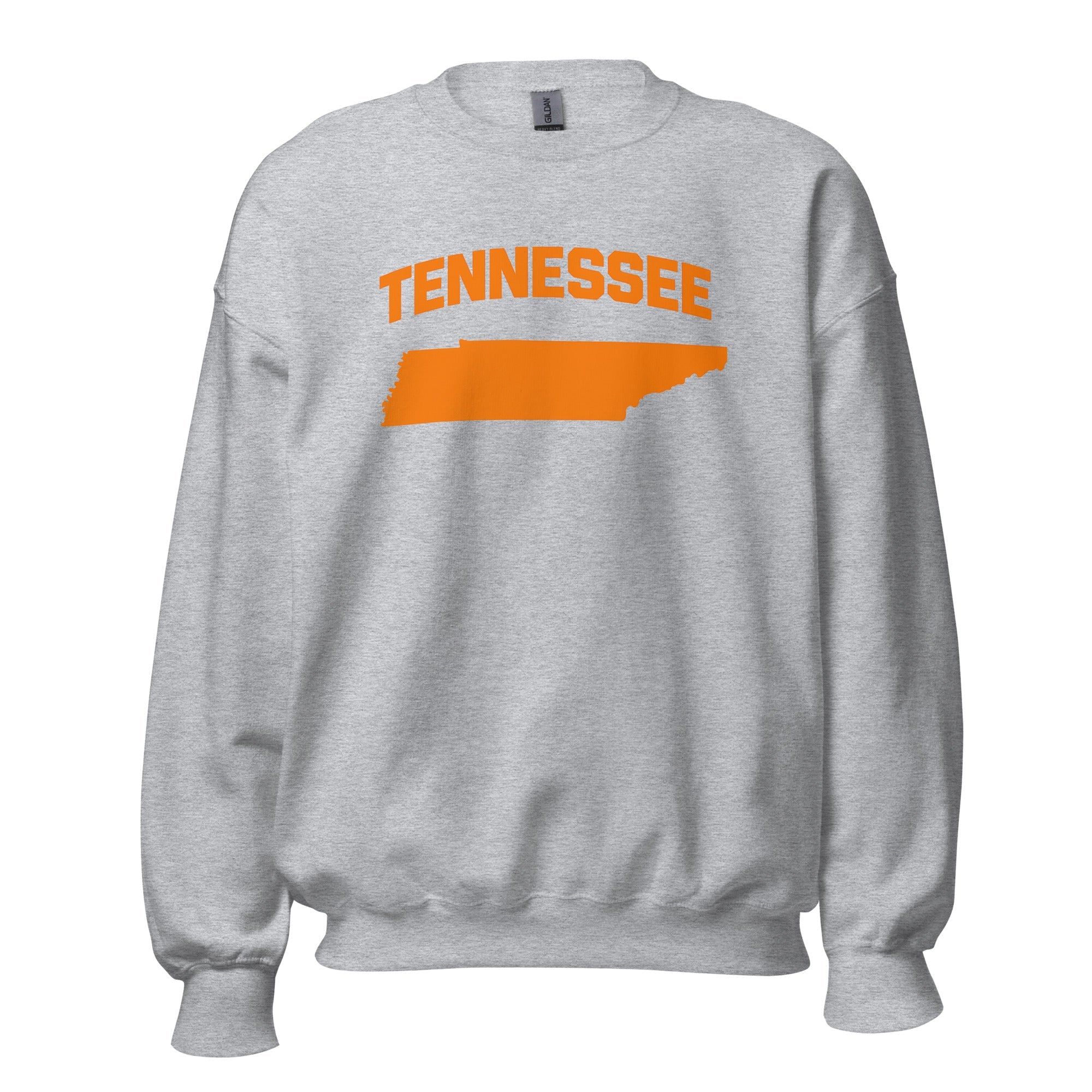 Tennessee Crewneck Sweatshirt | Bold Orange State Design - Bluegrass Elite Apparel LLC