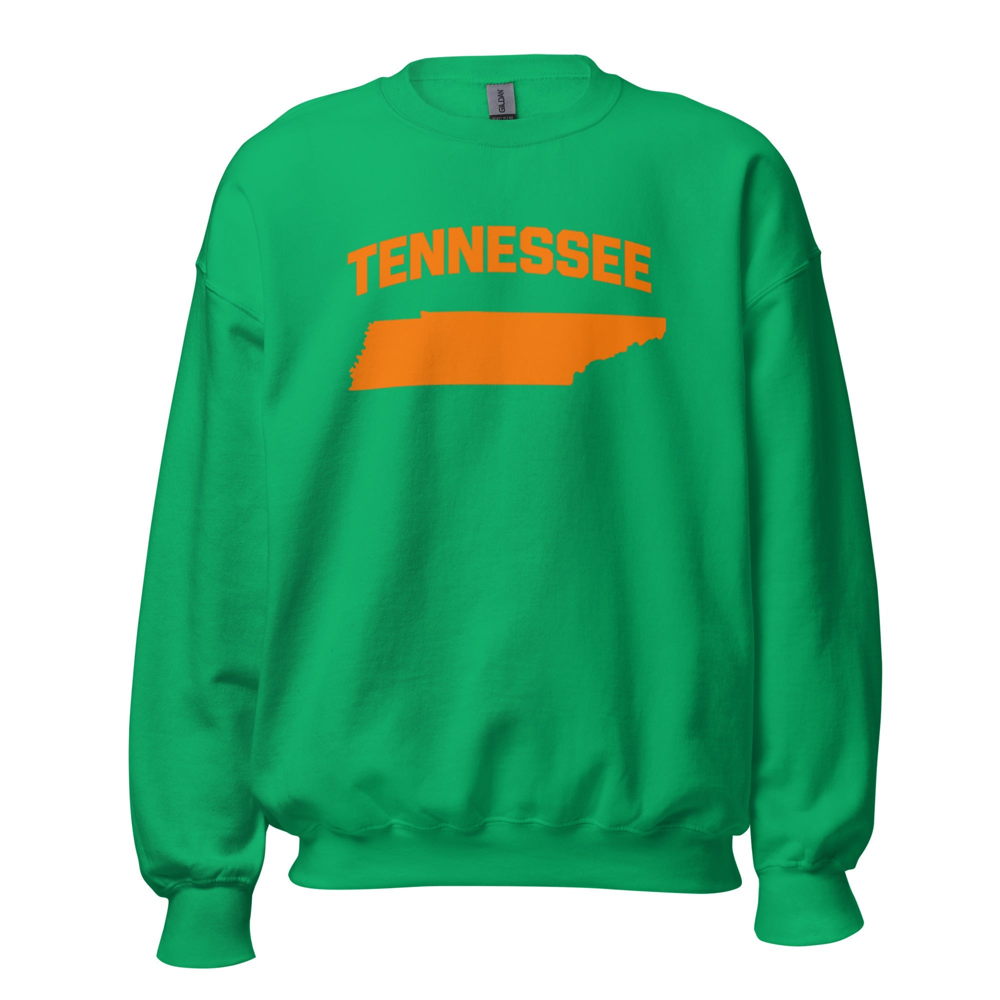 Tennessee Crewneck Sweatshirt | Bold Orange State Design - Bluegrass Elite Apparel LLC