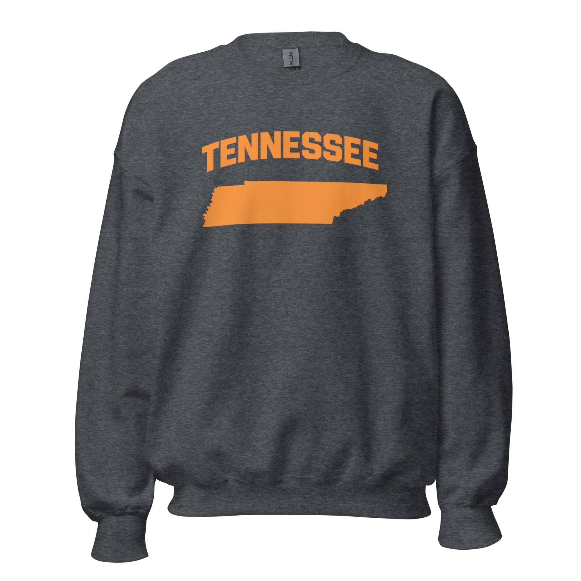 Tennessee Crewneck Sweatshirt | Bold Orange State Design - Bluegrass Elite Apparel LLC