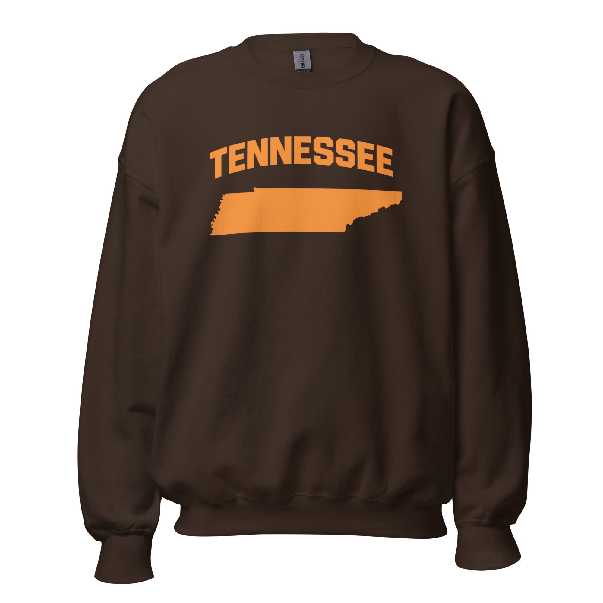Tennessee Crewneck Sweatshirt | Bold Orange State Design - Bluegrass Elite Apparel LLC