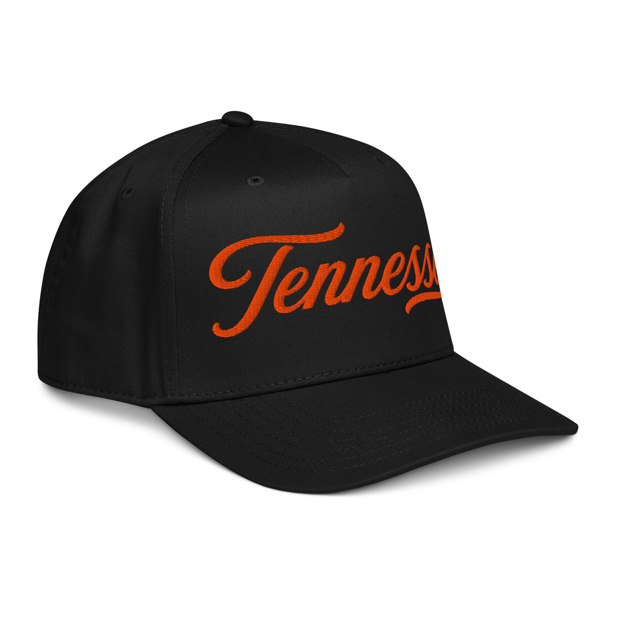 Tennessee Orange Script 5 Panel Cap | Adjustable State Pride Hat - Bluegrass Elite Apparel LLC