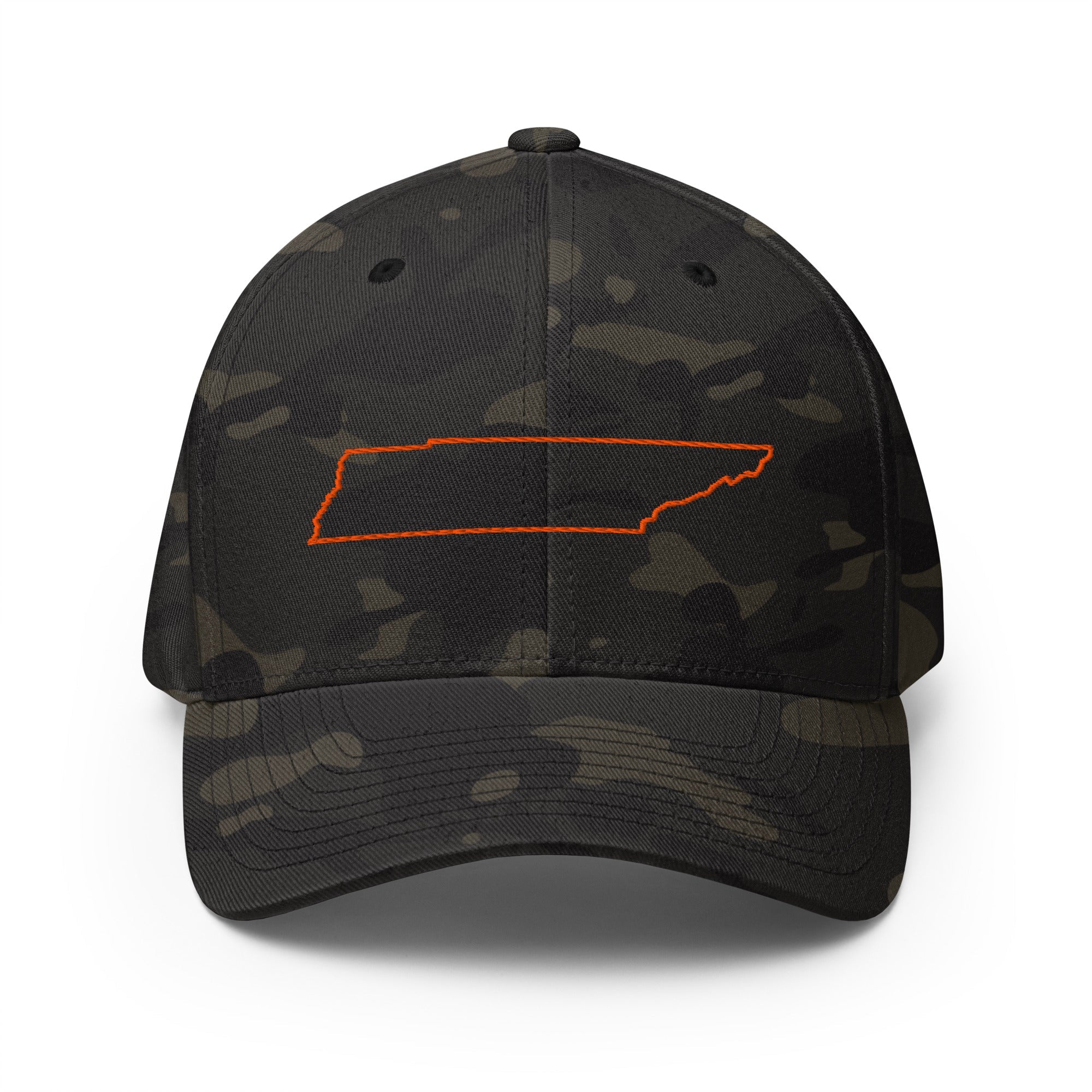 Tennessee Outline Hat | Structured Twill Cap | Stretch Fit - Bluegrass Elite Apparel LLC