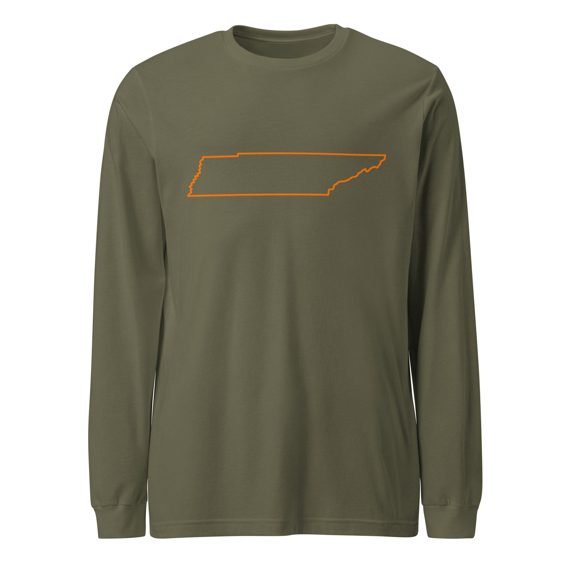 Tennessee Outline Long Sleeve Tee | Clean State Pride Shirt - Bluegrass Elite Apparel LLC