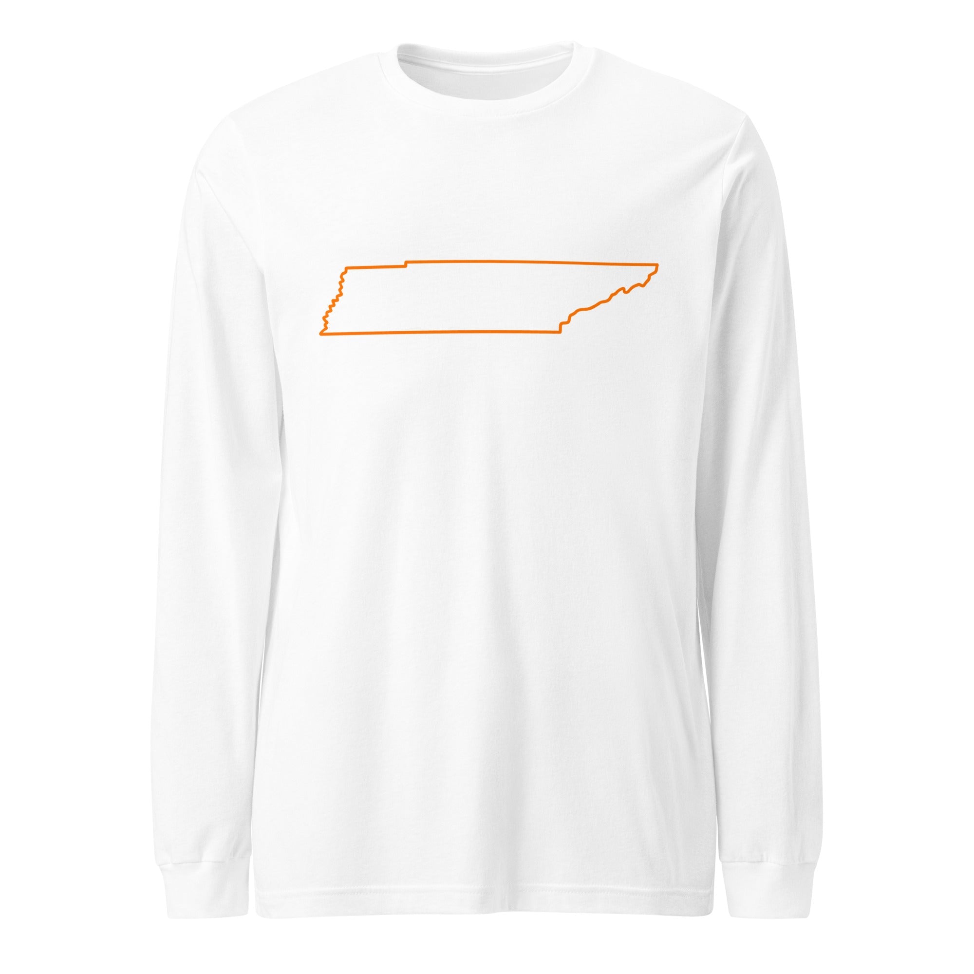 Tennessee Outline Long Sleeve Tee | Clean State Pride Shirt - Bluegrass Elite Apparel LLC