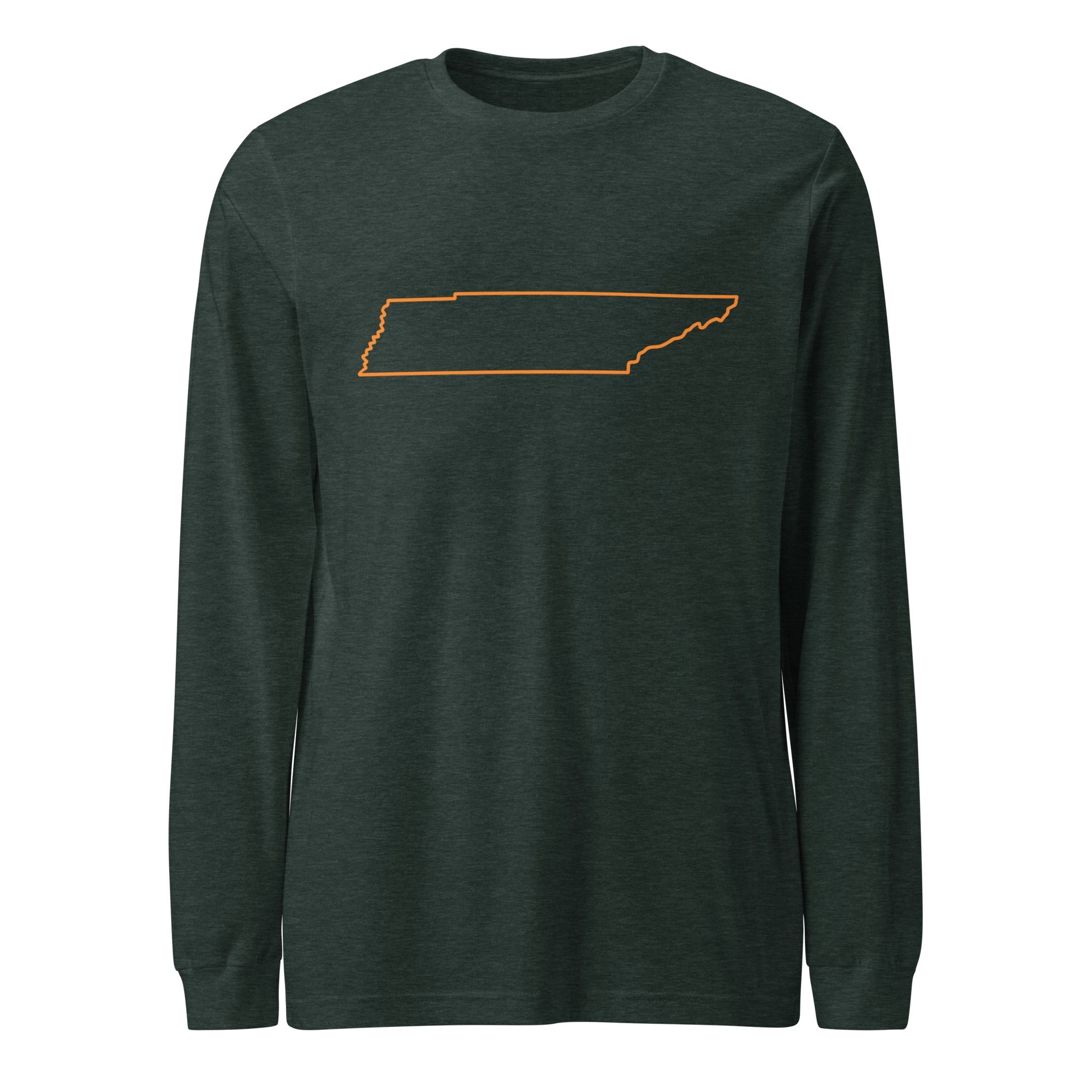 Tennessee Outline Long Sleeve Tee | Clean State Pride Shirt - Bluegrass Elite Apparel LLC