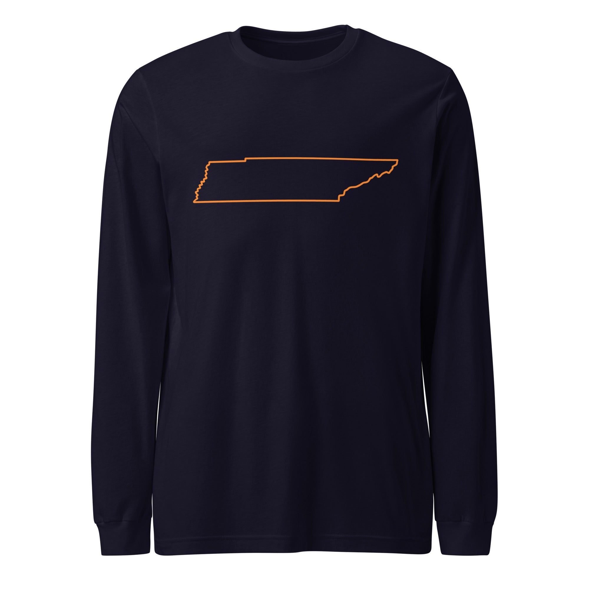Tennessee Outline Long Sleeve Tee | Clean State Pride Shirt - Bluegrass Elite Apparel LLC