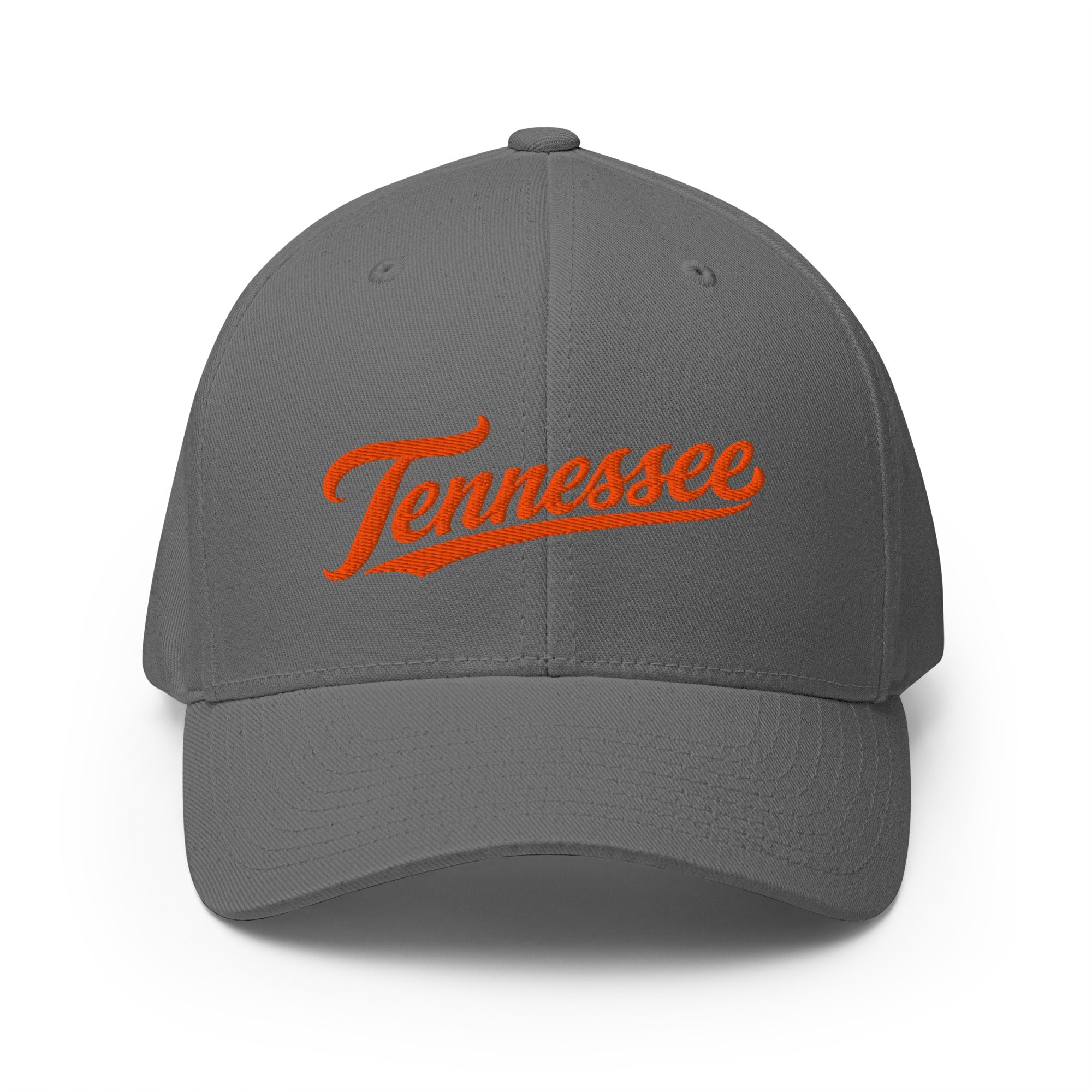 Tennessee Script Hat | Retro Orange Twill Cap | Stretch Fit - Bluegrass Elite Apparel LLC