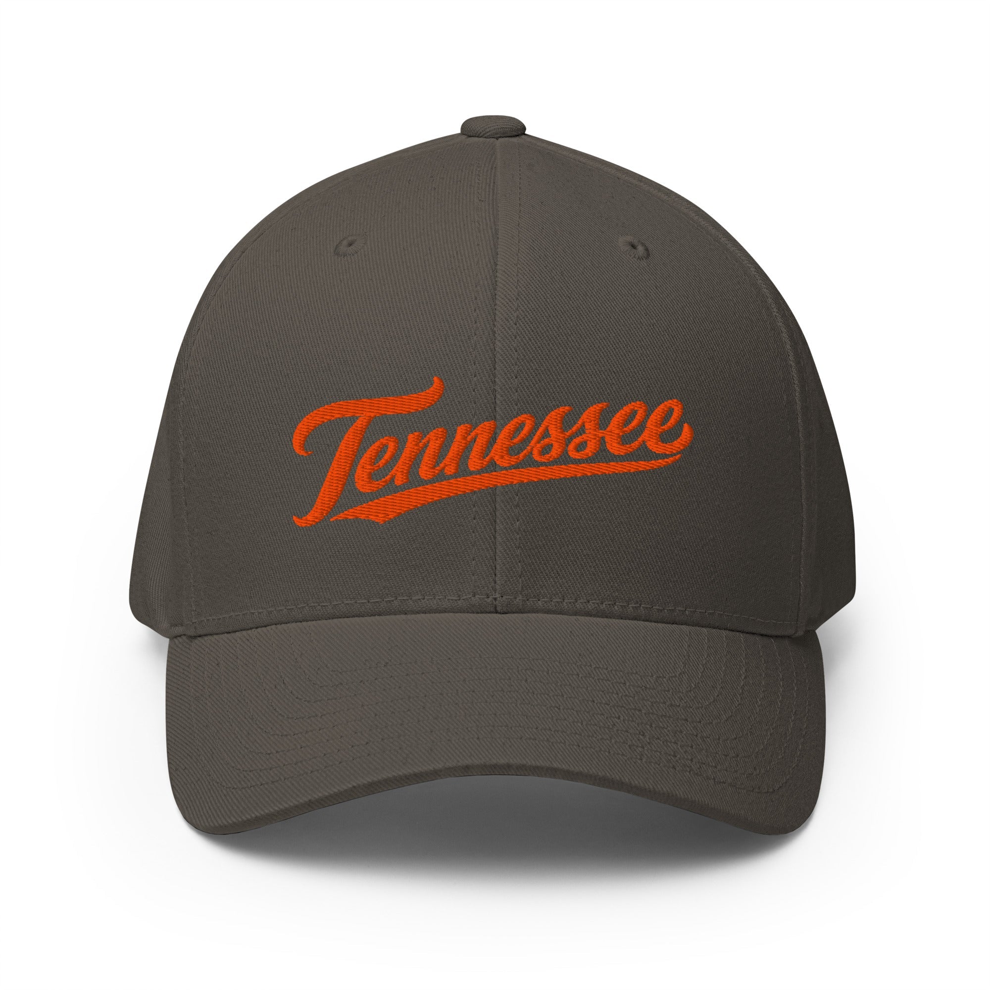 Tennessee Script Hat | Retro Orange Twill Cap | Stretch Fit - Bluegrass Elite Apparel LLC