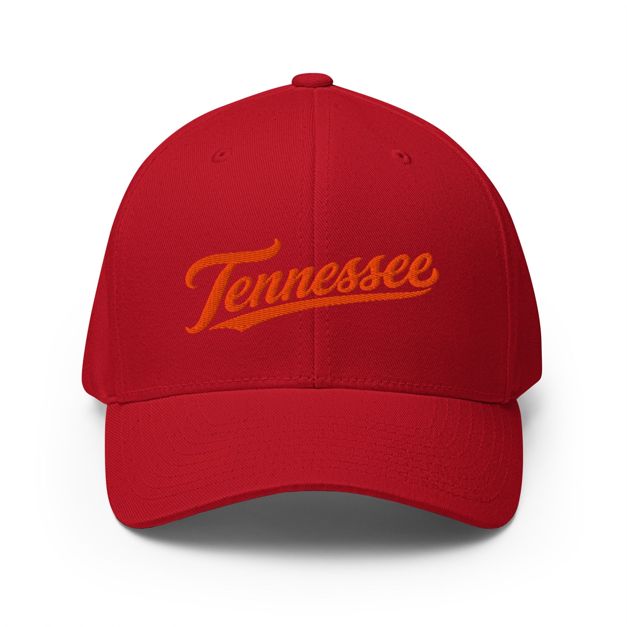 Tennessee Script Hat | Retro Orange Twill Cap | Stretch Fit - Bluegrass Elite Apparel LLC