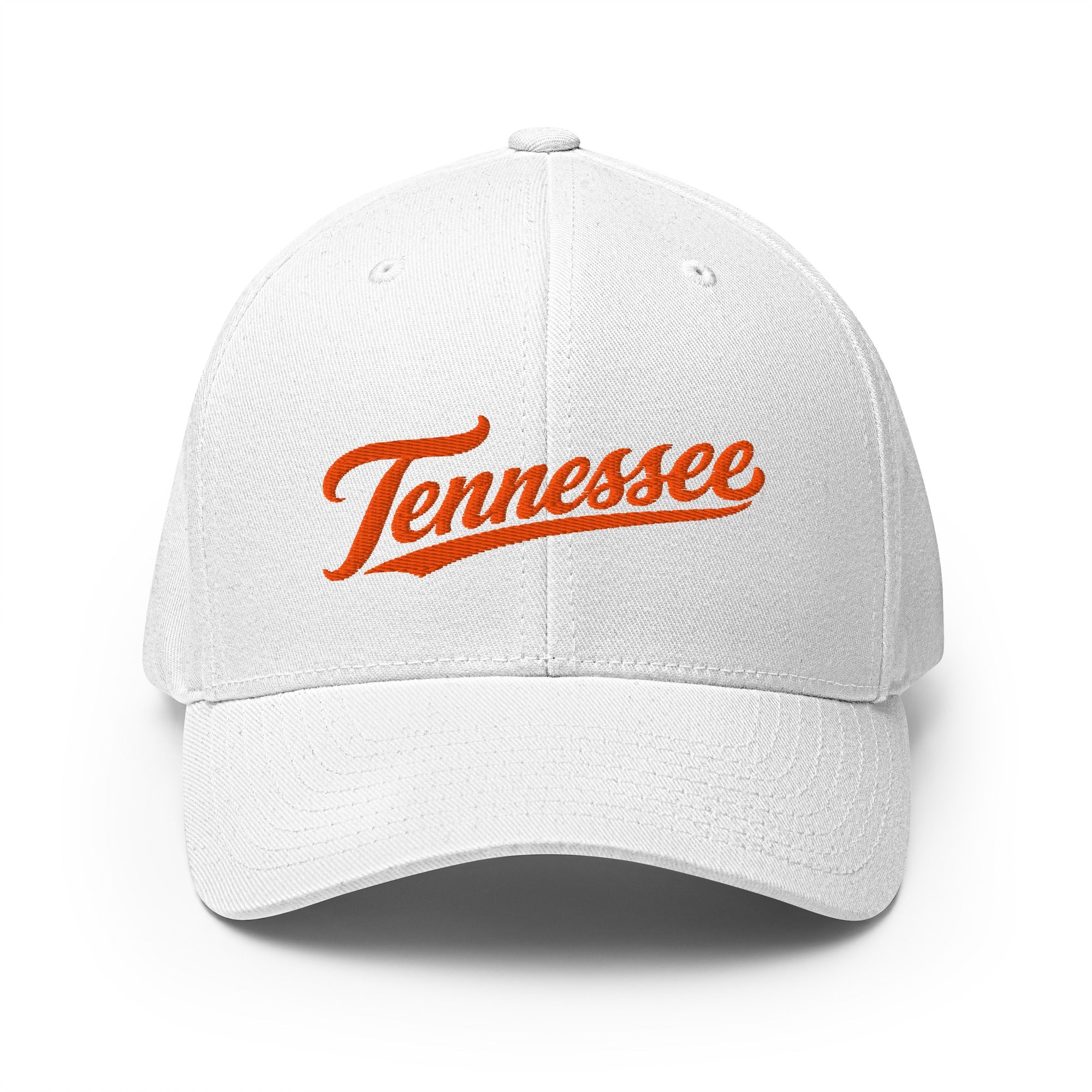 Tennessee Script Hat | Retro Orange Twill Cap | Stretch Fit - Bluegrass Elite Apparel LLC