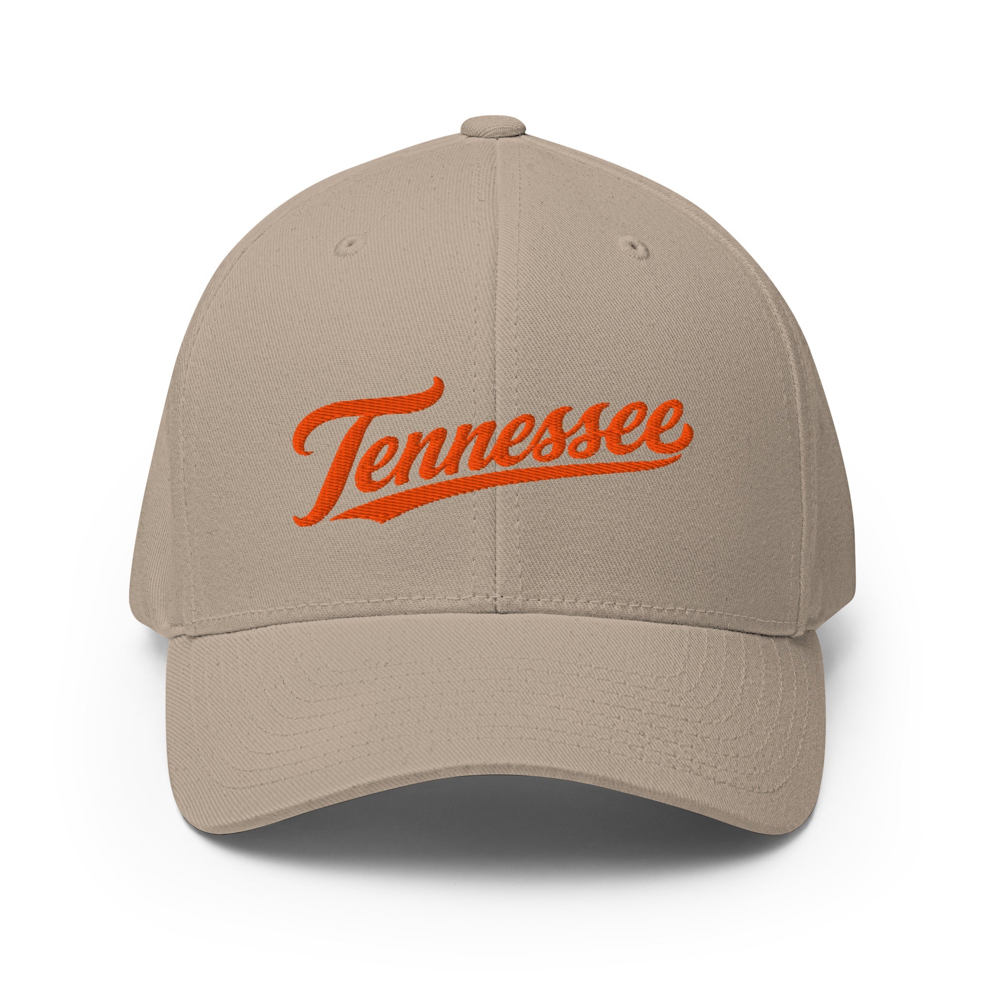 Tennessee Script Hat | Retro Orange Twill Cap | Stretch Fit - Bluegrass Elite Apparel LLC