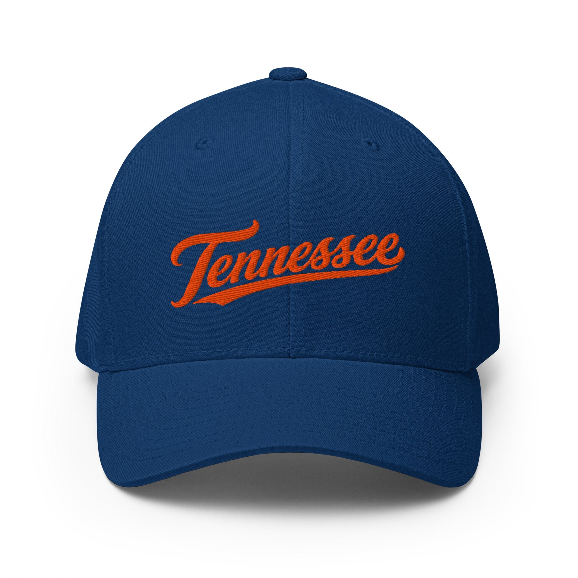 Tennessee Script Hat | Retro Orange Twill Cap | Stretch Fit - Bluegrass Elite Apparel LLC