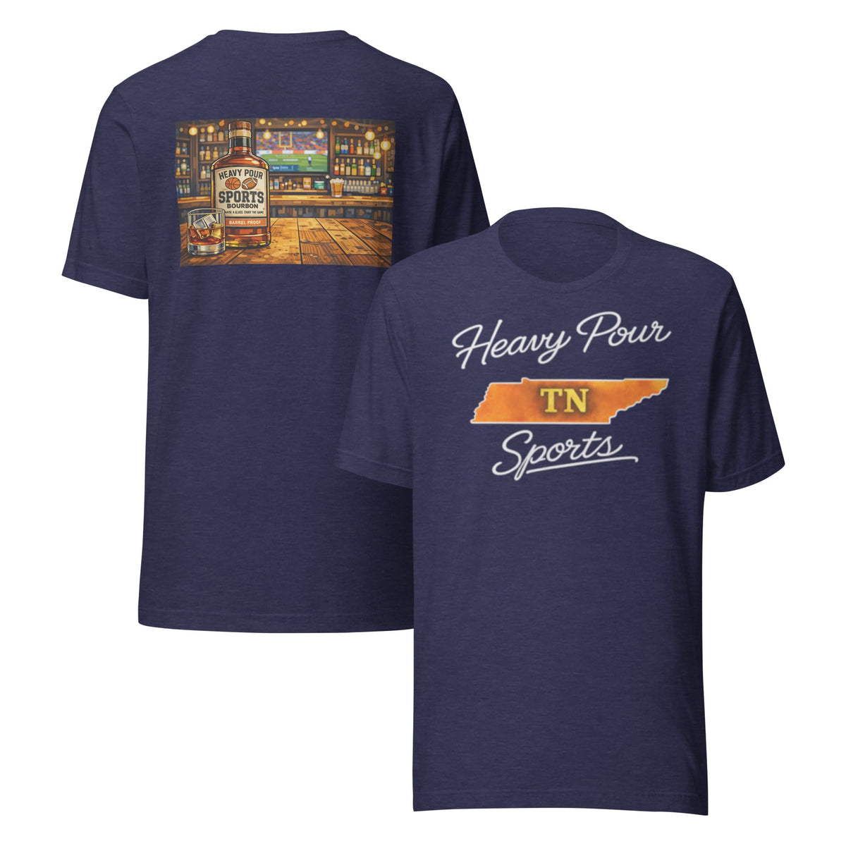 Tennessee Sports T-Shirt | Heavy Pour TN Design | Classic Cotton - Bluegrass Elite Apparel LLC