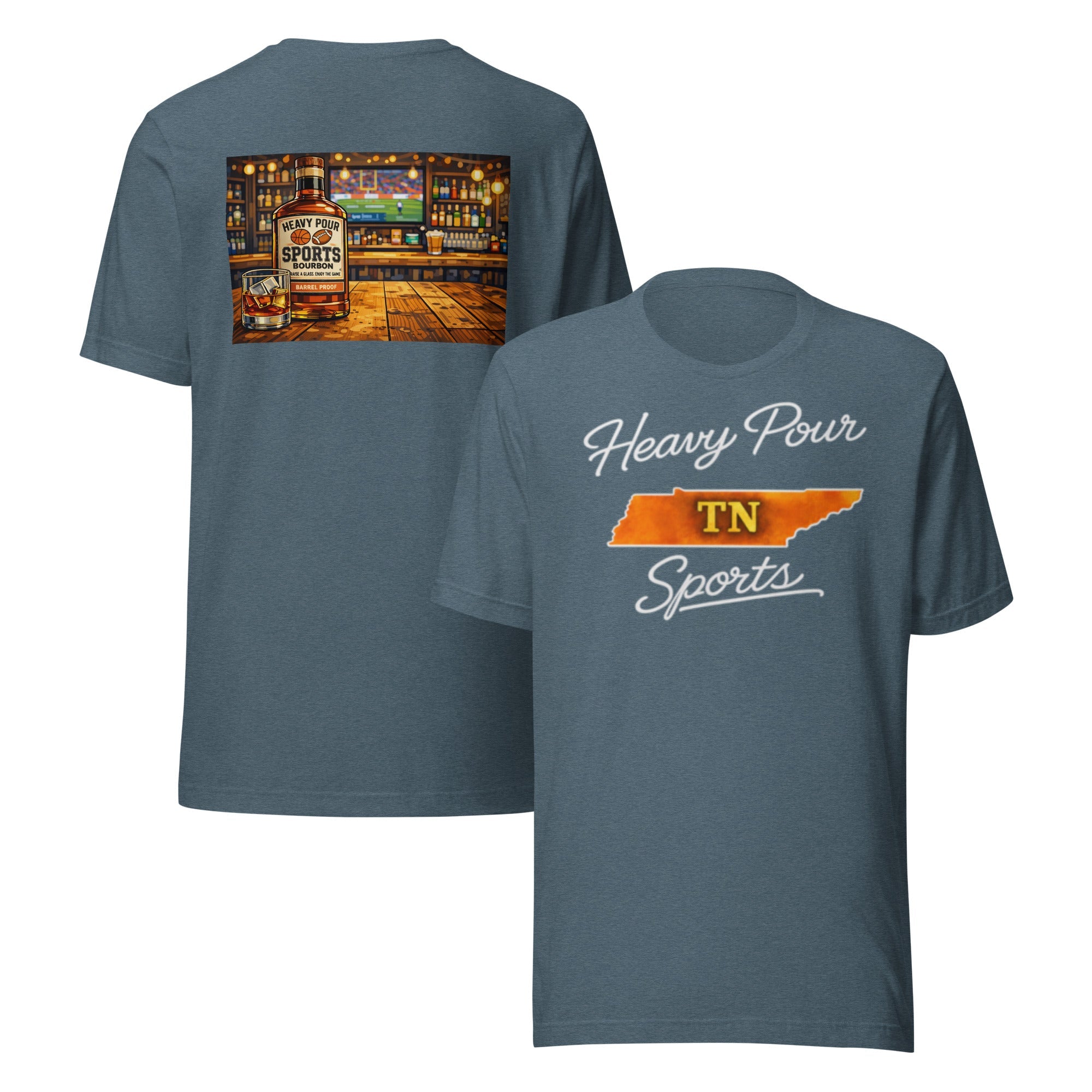 Tennessee Sports T-Shirt | Heavy Pour TN Design | Classic Cotton - Bluegrass Elite Apparel LLC