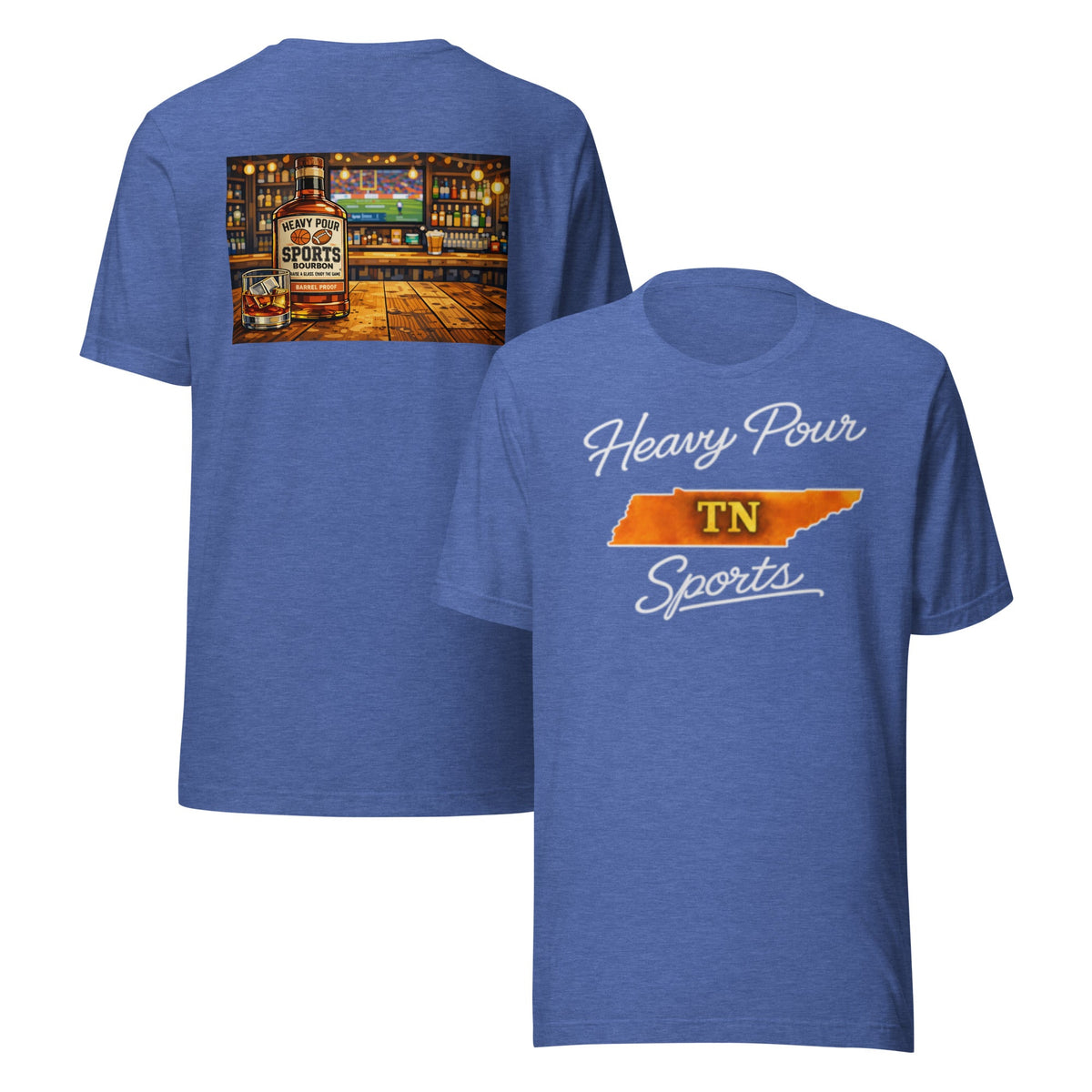 Tennessee Sports T-Shirt | Heavy Pour TN Design | Classic Cotton - Bluegrass Elite Apparel LLC