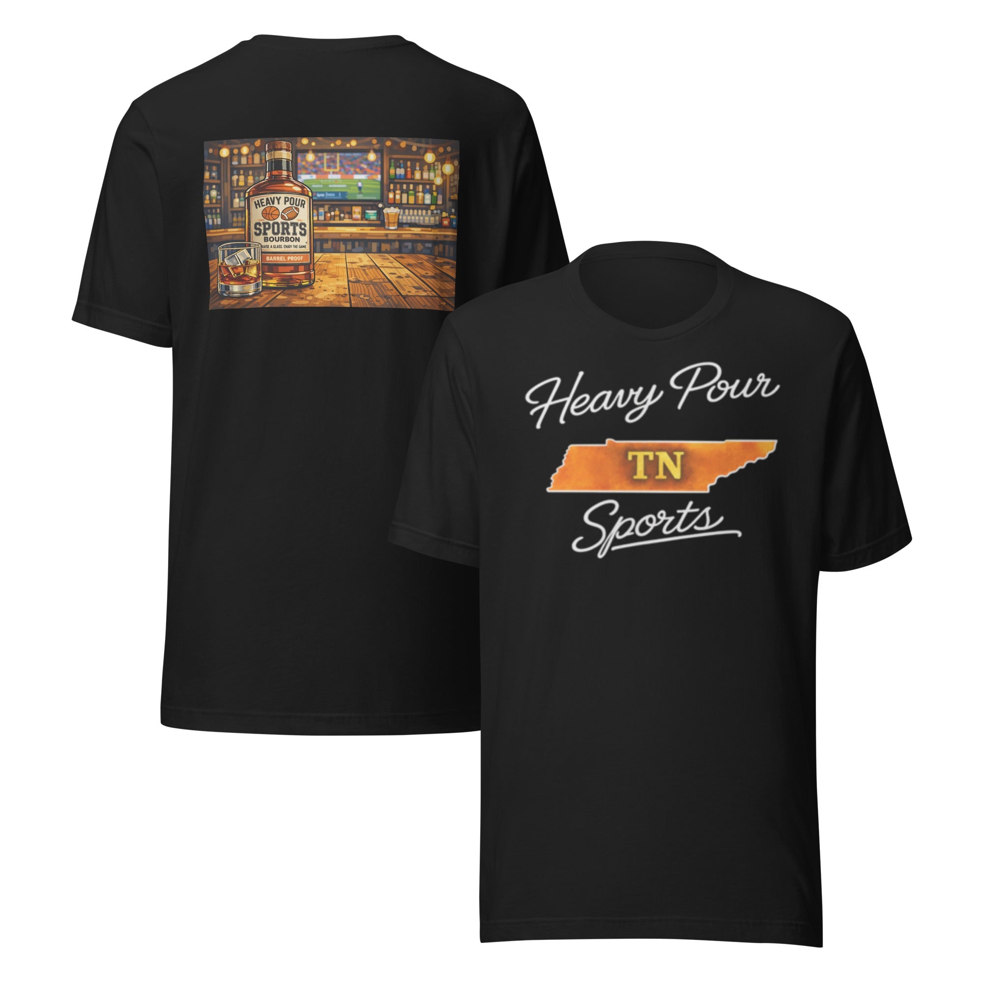 Tennessee Sports T-Shirt | Heavy Pour TN Design | Classic Cotton - Bluegrass Elite Apparel LLC