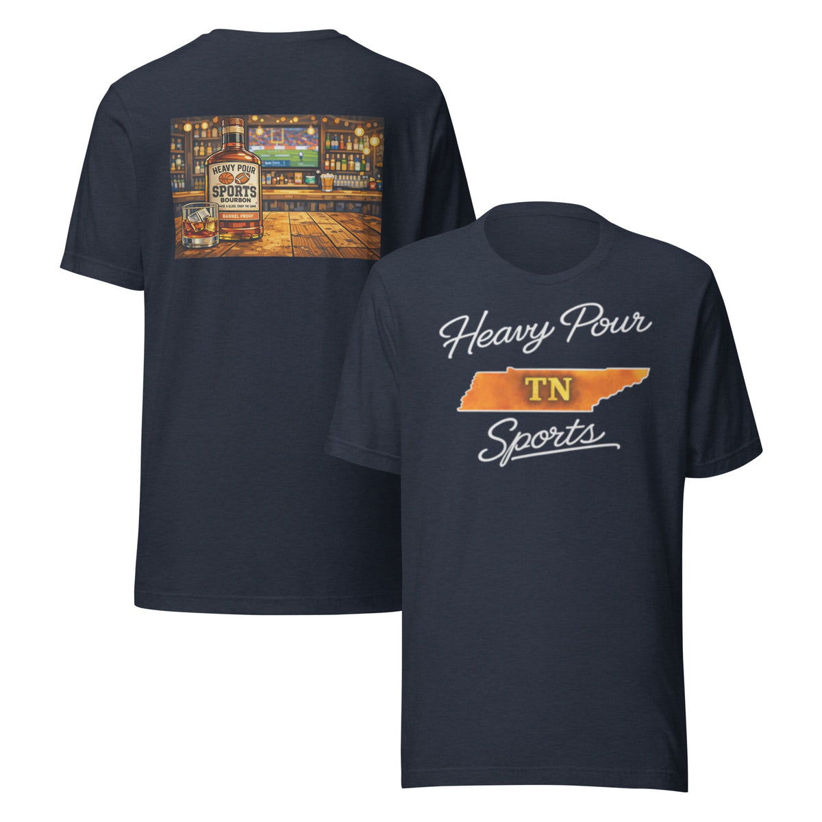 Tennessee Sports T-Shirt | Heavy Pour TN Design | Classic Cotton - Bluegrass Elite Apparel LLC