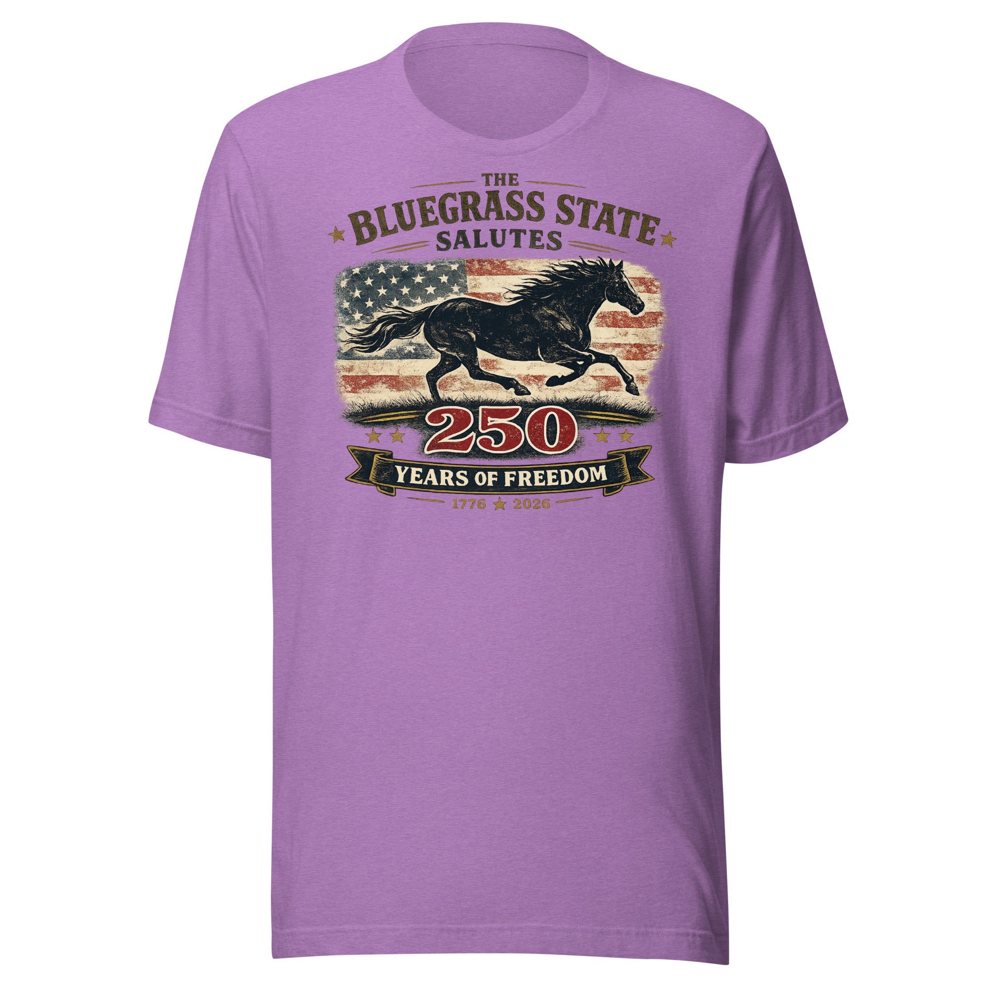 The Bluegrass State Salutes 250 Years of Freedom T-Shirt | Running Horse Heritage Design | Classic - Bluegrass Elite Apparel LLC