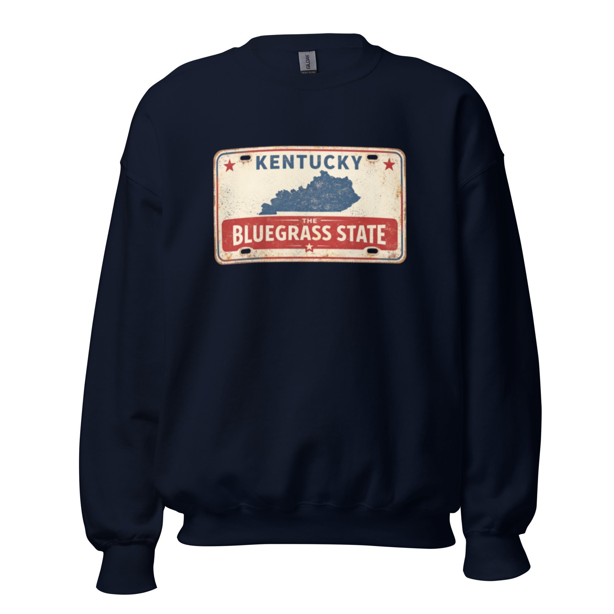 The Bluegrass State Sweatshirt | Retro License Plate Graphic | Unisex Pullover - Bluegrass Elite Apparel LLC