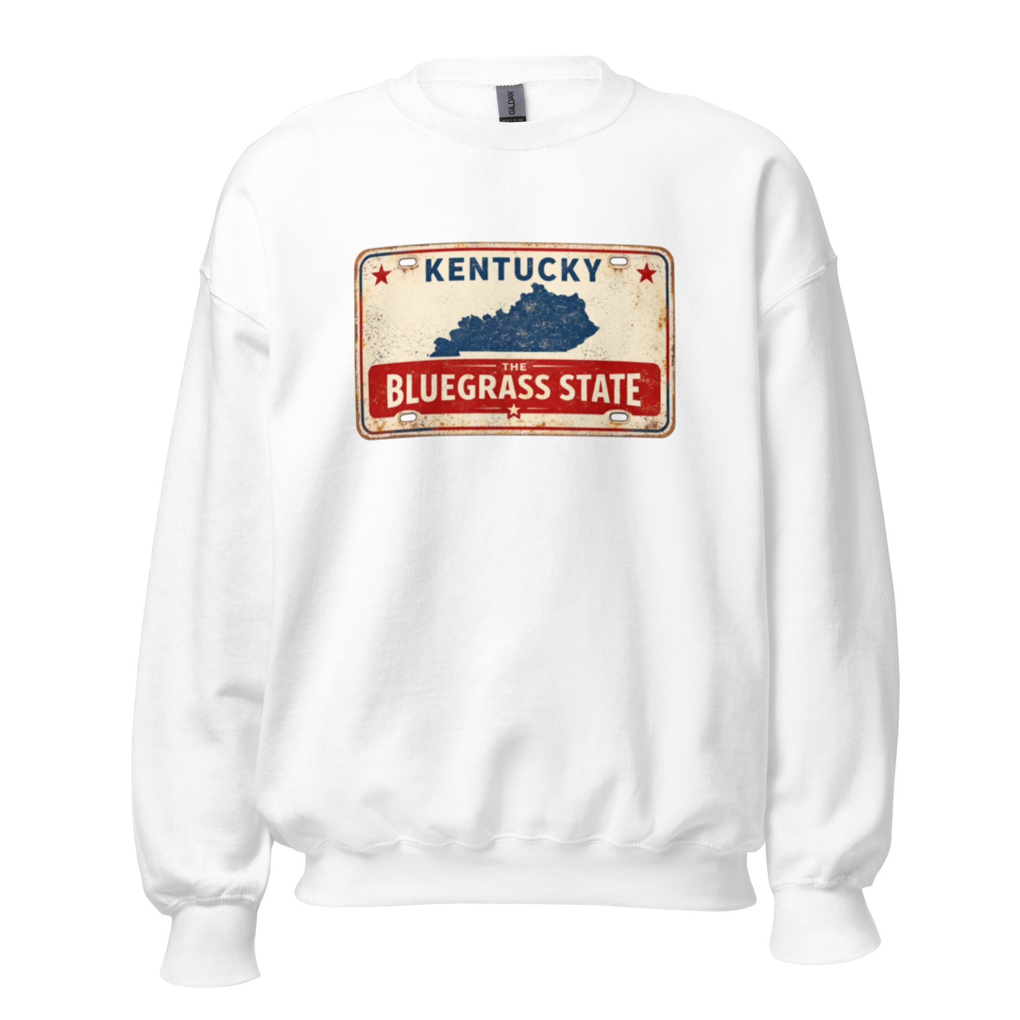 The Bluegrass State Sweatshirt | Retro License Plate Graphic | Unisex Pullover - Bluegrass Elite Apparel LLC
