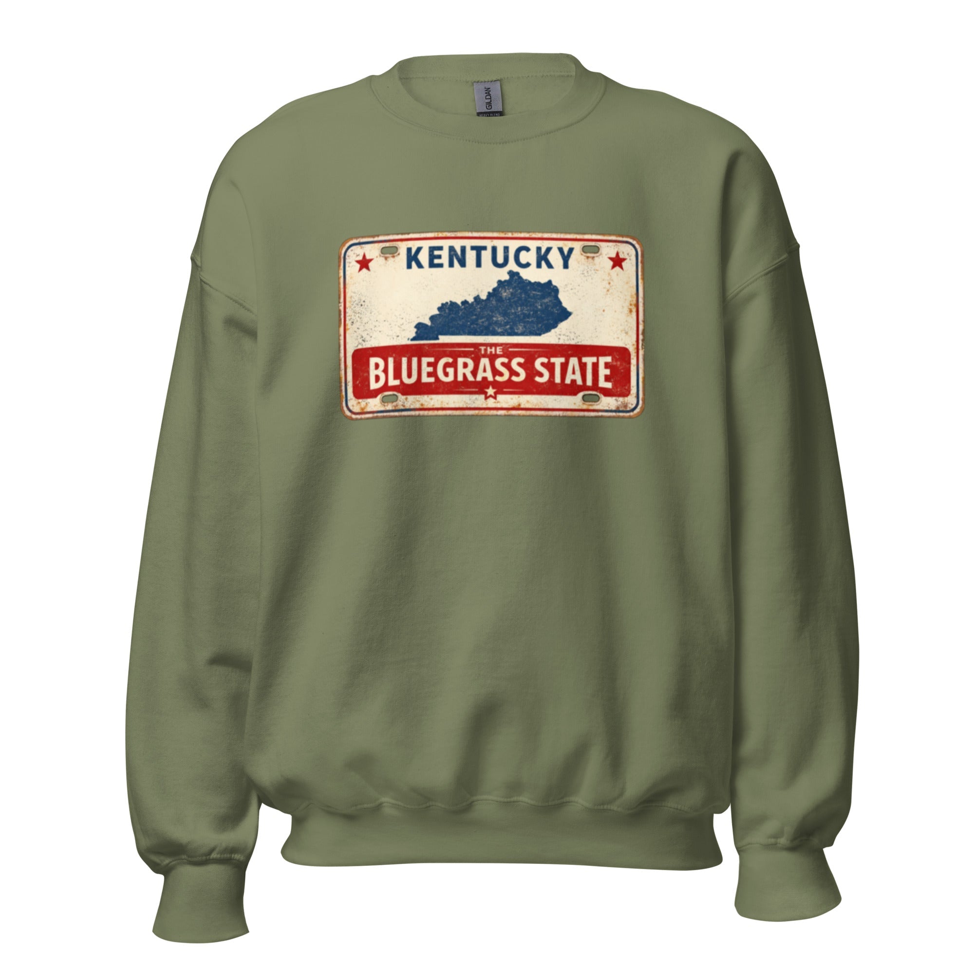 The Bluegrass State Sweatshirt | Retro License Plate Graphic | Unisex Pullover - Bluegrass Elite Apparel LLC