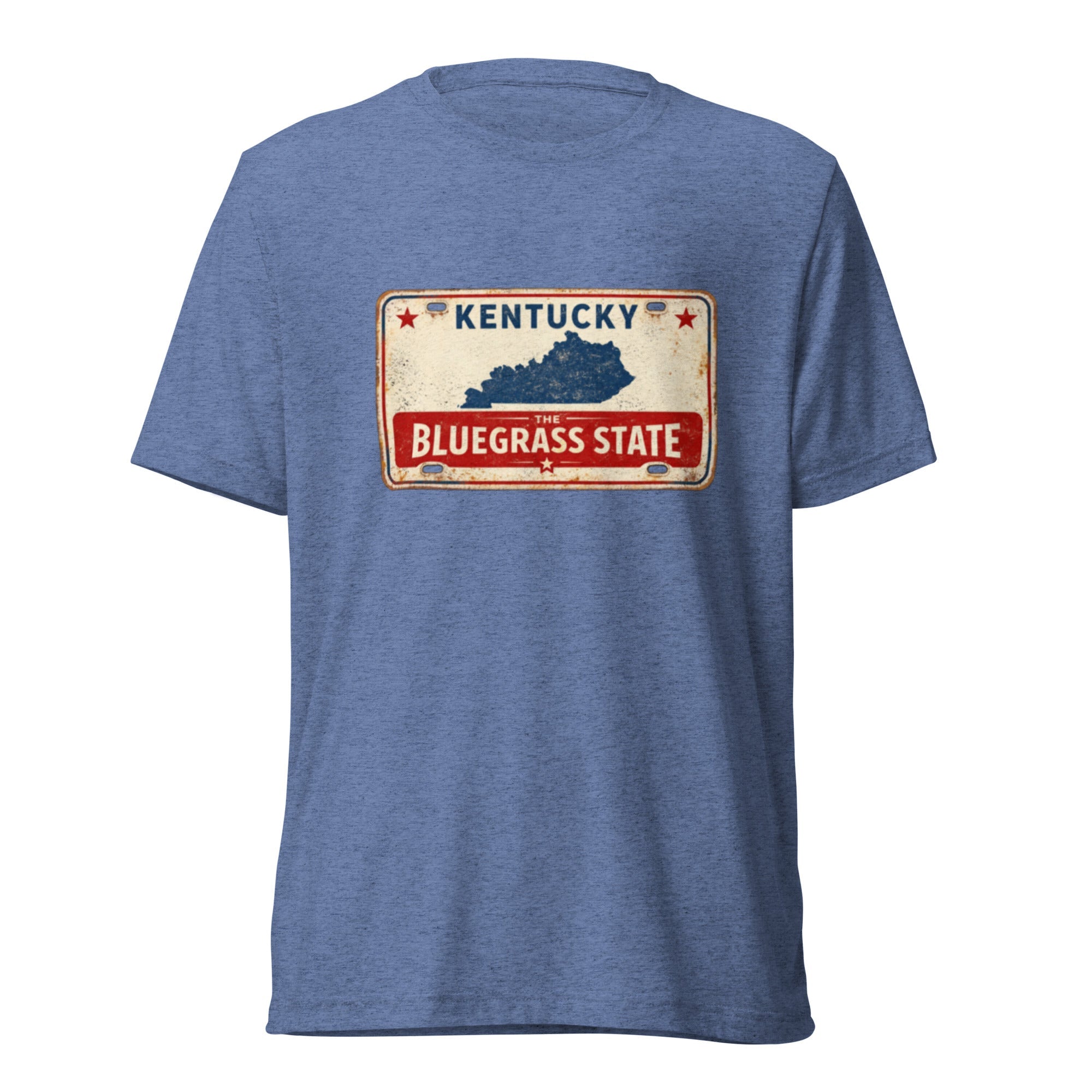 The Bluegrass State T-Shirt | Retro License Plate Design | Elite Tri - Blend - Bluegrass Elite Apparel LLC