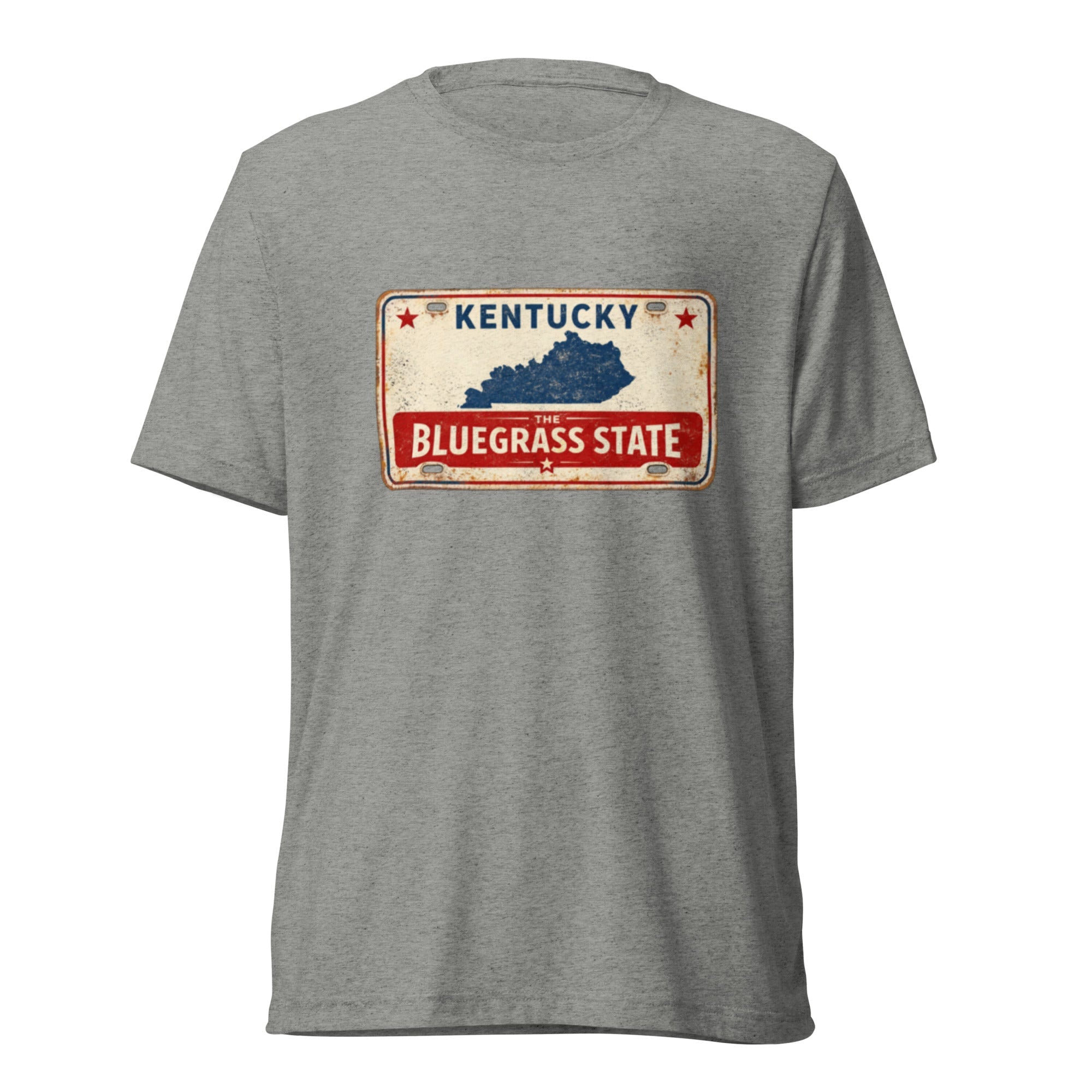 The Bluegrass State T-Shirt | Retro License Plate Design | Elite Tri - Blend - Bluegrass Elite Apparel LLC