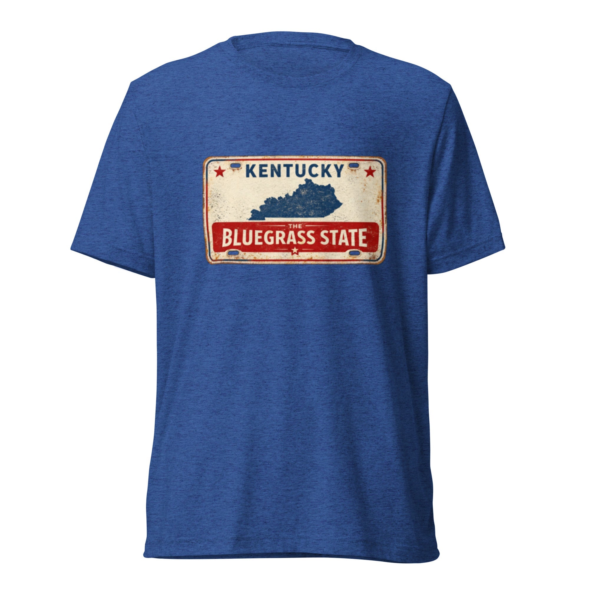 The Bluegrass State T-Shirt | Retro License Plate Design | Elite Tri - Blend - Bluegrass Elite Apparel LLC