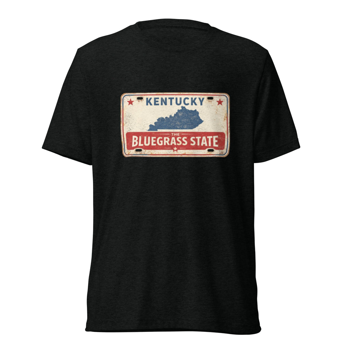 The Bluegrass State T-Shirt | Retro License Plate Design | Elite Tri - Blend - Bluegrass Elite Apparel LLC