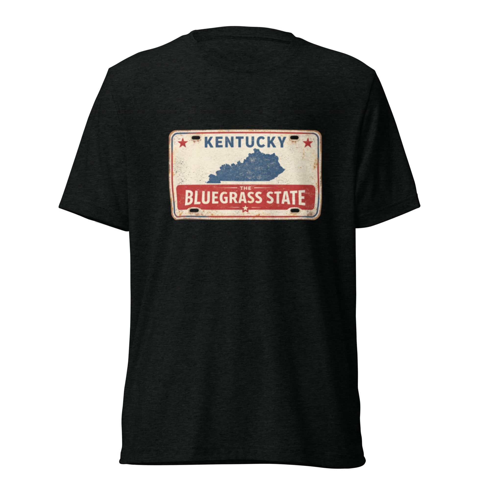 The Bluegrass State T-Shirt | Retro License Plate Design | Elite Tri - Blend - Bluegrass Elite Apparel LLC