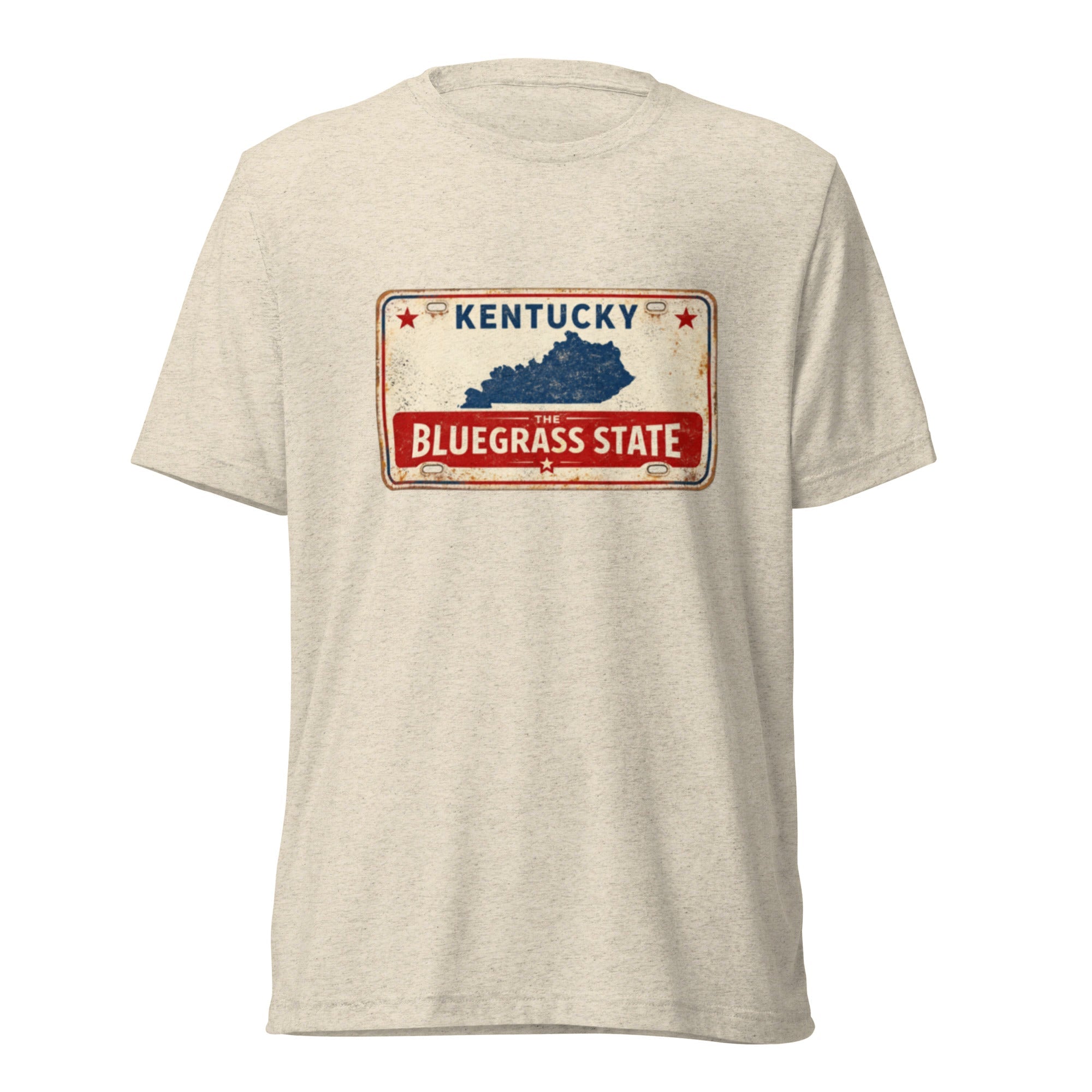 The Bluegrass State T-Shirt | Retro License Plate Design | Elite Tri - Blend - Bluegrass Elite Apparel LLC
